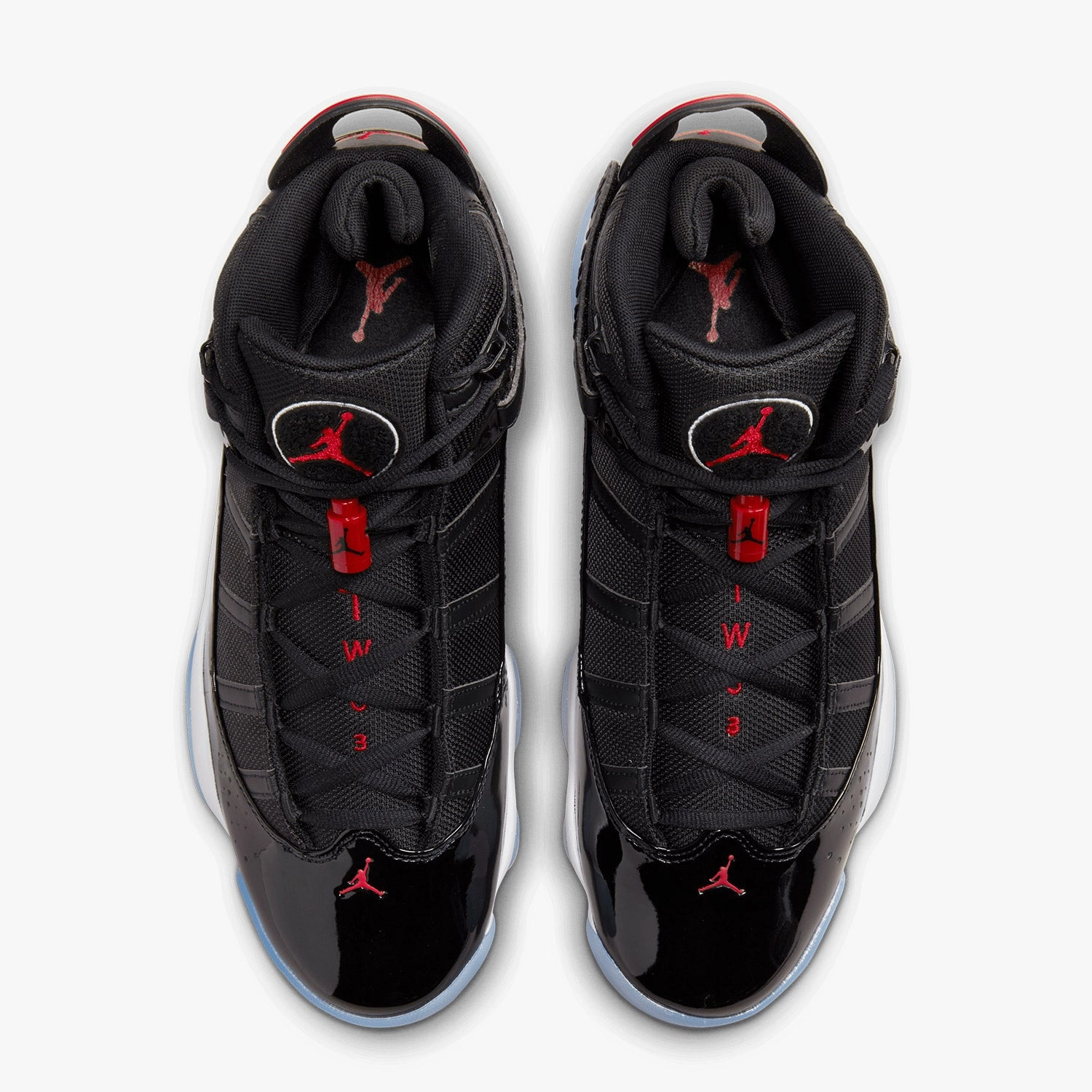 Men's Jordan 6 Rings "Black Gym Red" Pony Sneakers