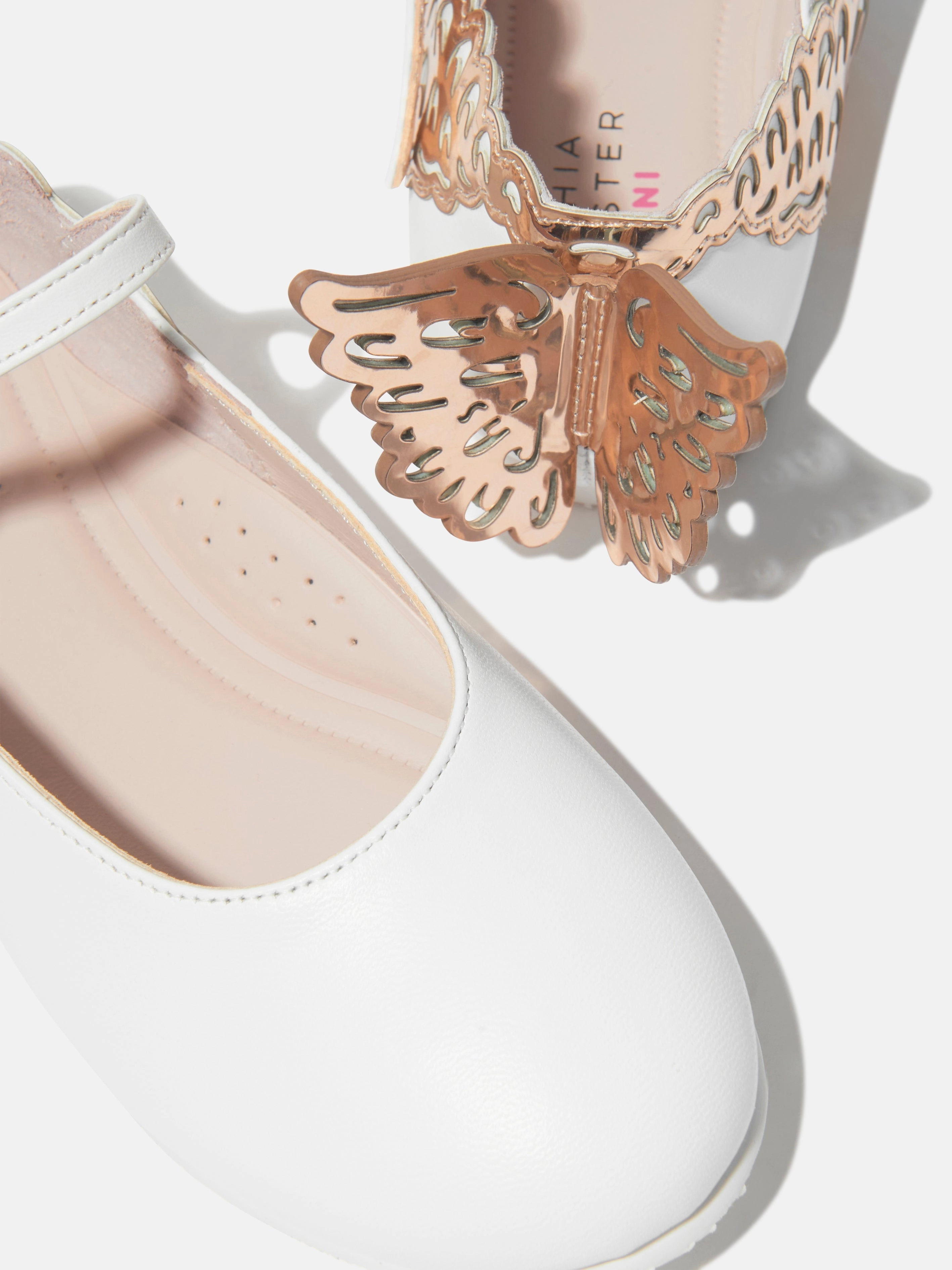 Sophia Webster Girls Leather Evangeline Shoes in White Shoes For Gym And Casual