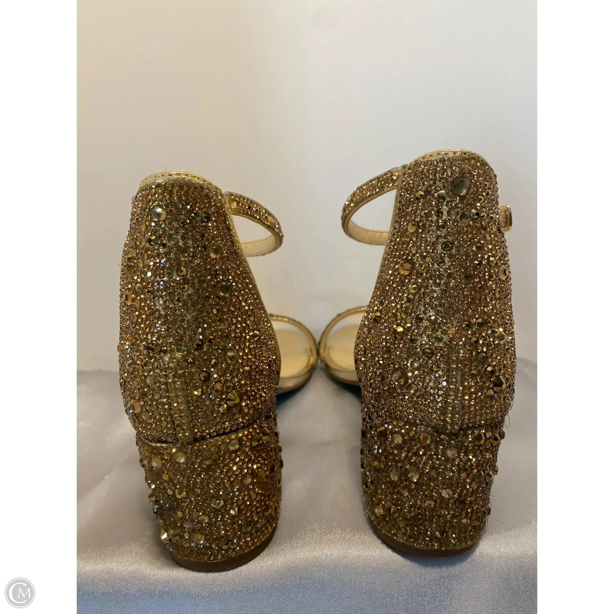 Shoes Heels Block By Betsey Johnson In Gold, Size: 6.5 Casual Comfortable Shoe