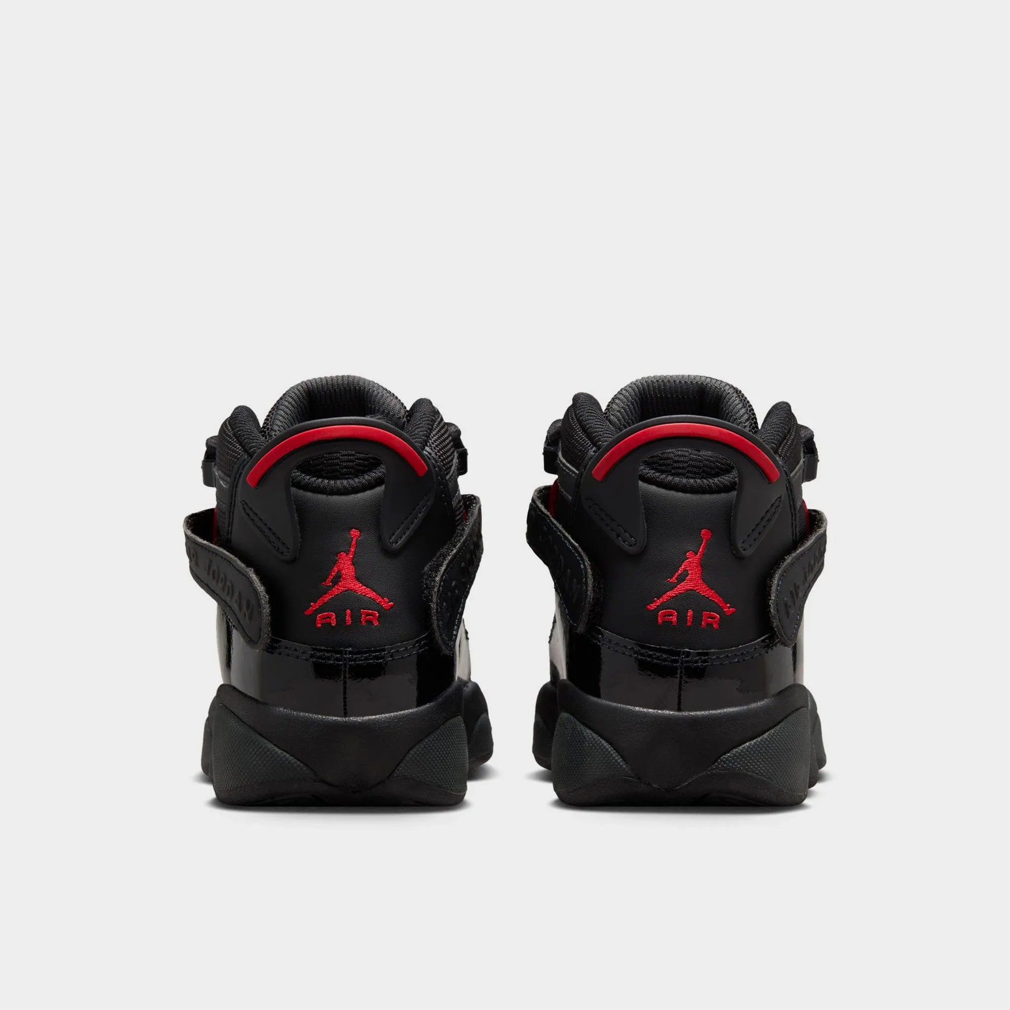 Jordan 6 Rings GS Black / Fire Red - Anthracite Distressed Sneakers