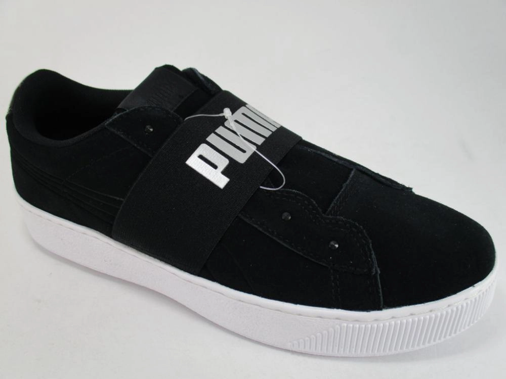 Puma scarpa sneakers da donna con elastico Vikky Platform Elsa 367656 01 nero Sparkly Wedding Sneakers