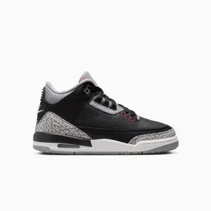Kid's Air Jordan 3 Retro "Black Cement " Grade School Slim Sneakers