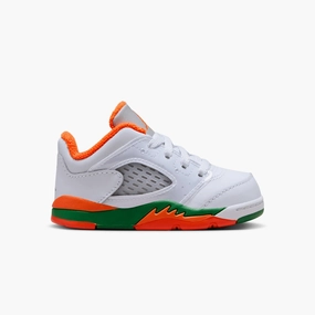 Kid's Air Jordan 5 Retro Low "Miami Hurricanes" Toddlers Sneakers For Gym Workout