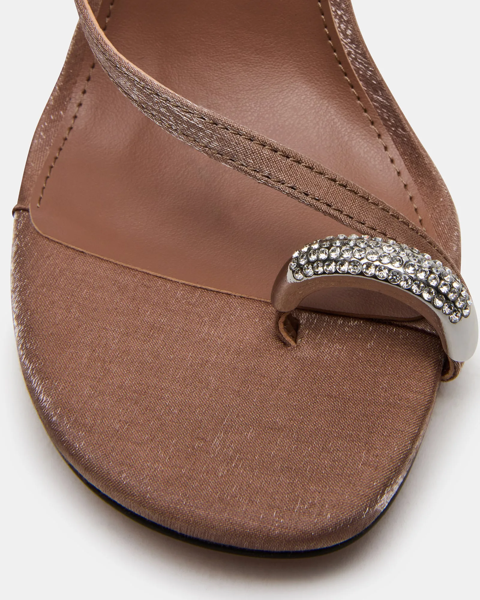 TIA RHINESTONES MOCHA SATIN Hot Blondes In High Heels