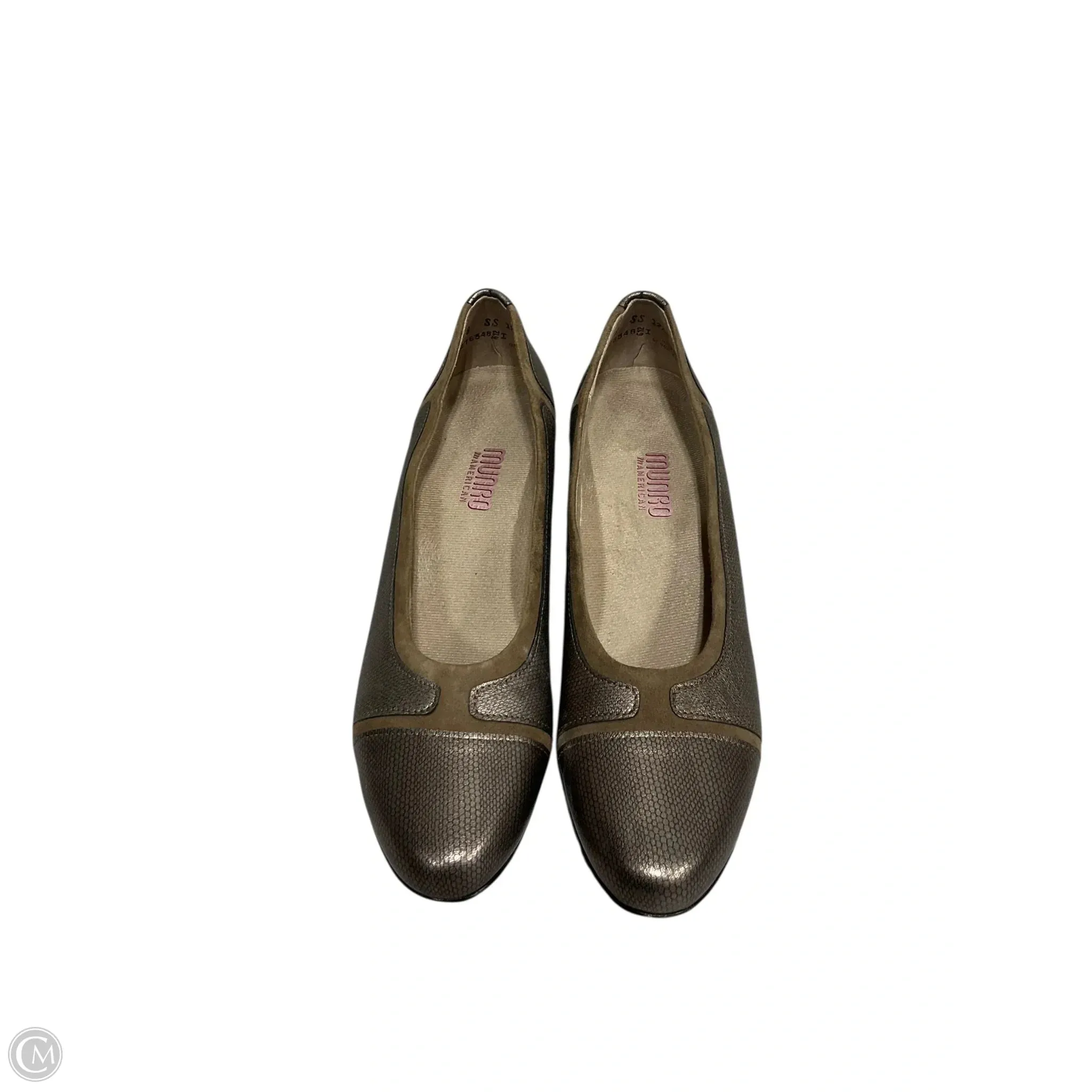 Casual Shoes Runners Shoes Heels Block By Munro In Gold, Size: 8