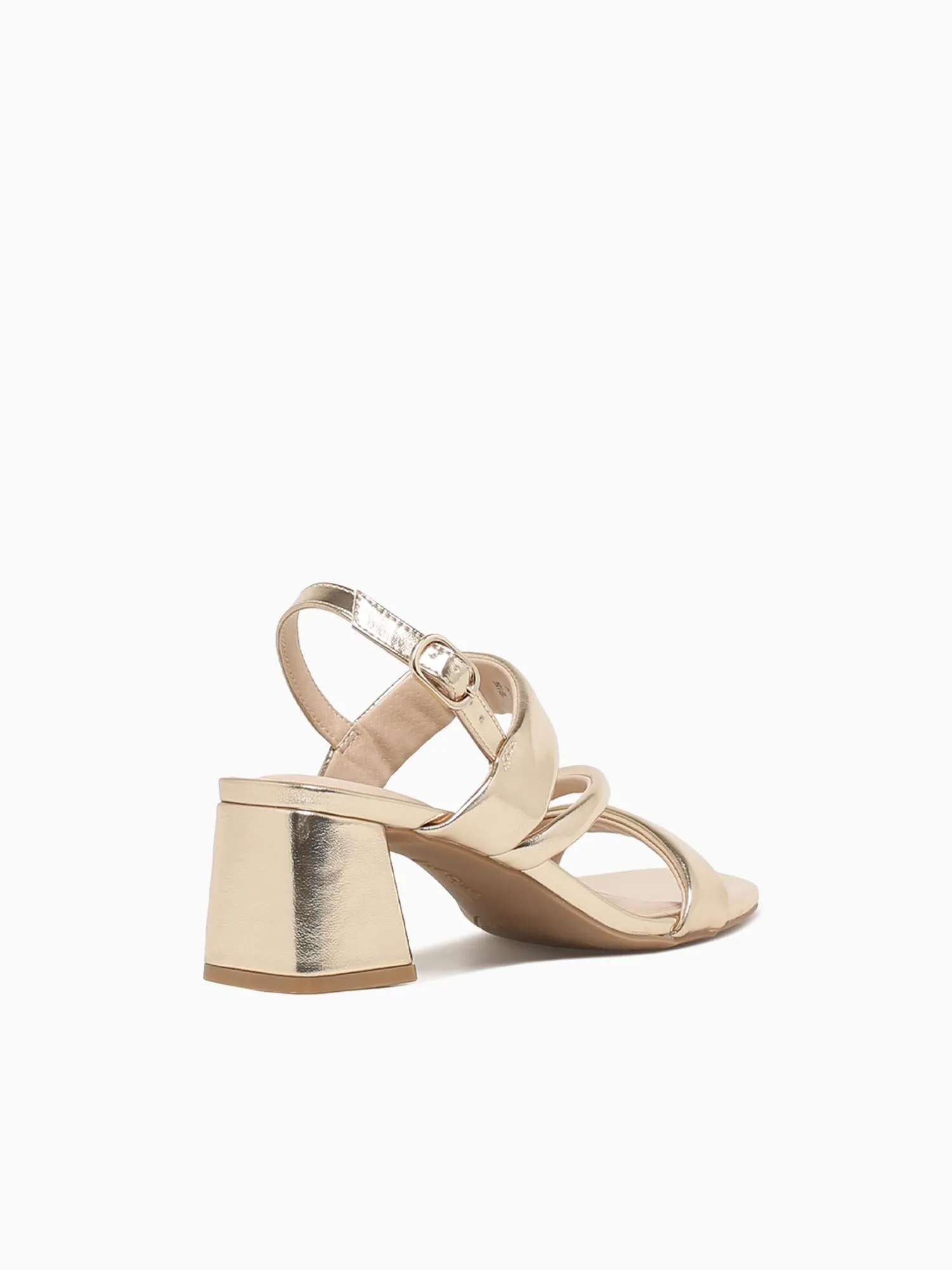 Celia Gold Casual Buckle Shoes