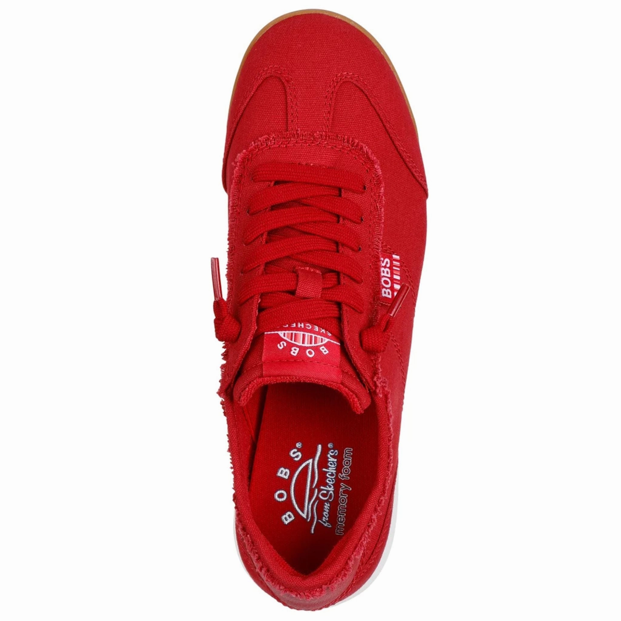 8053 Arc Crazy Horse Leather Casual Shoes Skechers Women's 114592 BOBS Billie Red Casual Shoes