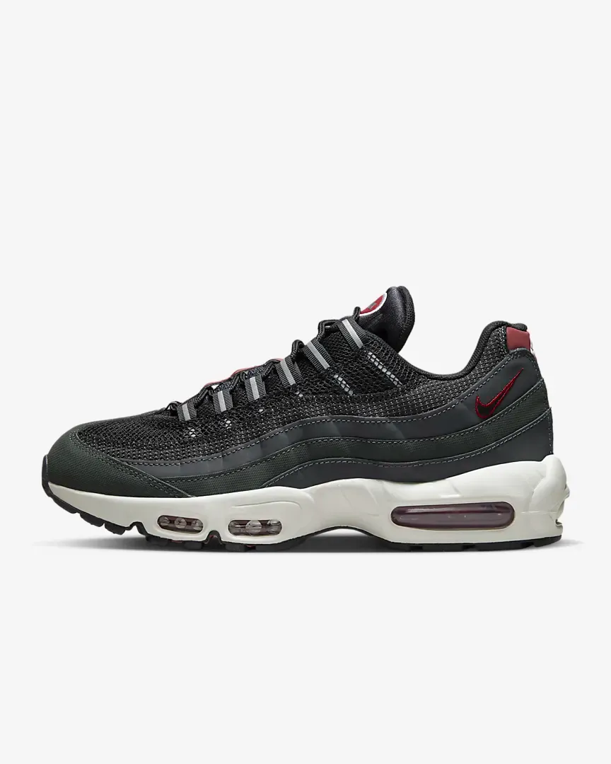 Nike Men's Air Max 95 Shoes - Anthracite / Team Red / Summit White / Black Shop Nike Tennis Shoes