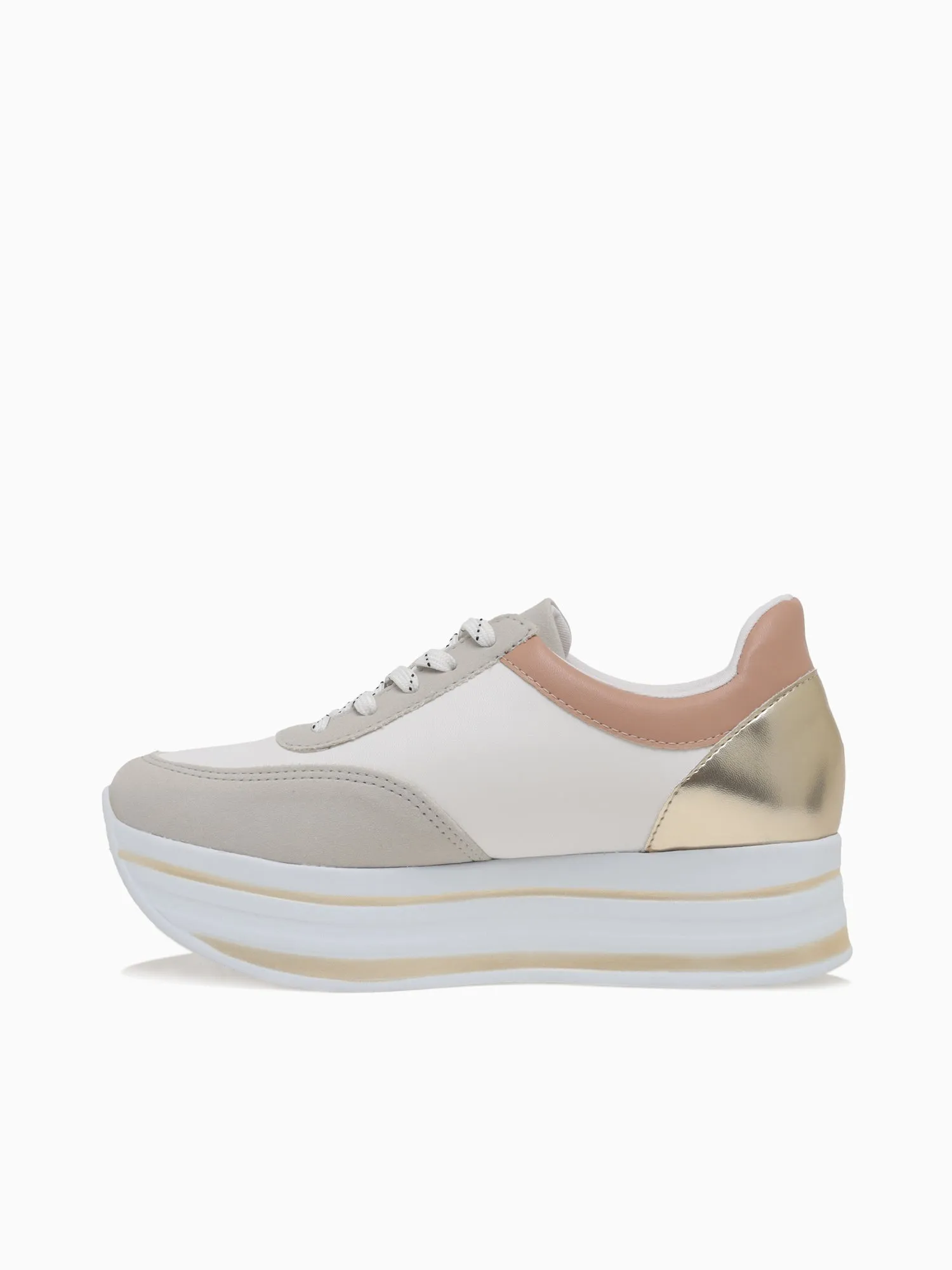 Steff 5254211491 Ltgold White Casual Travel Shoes