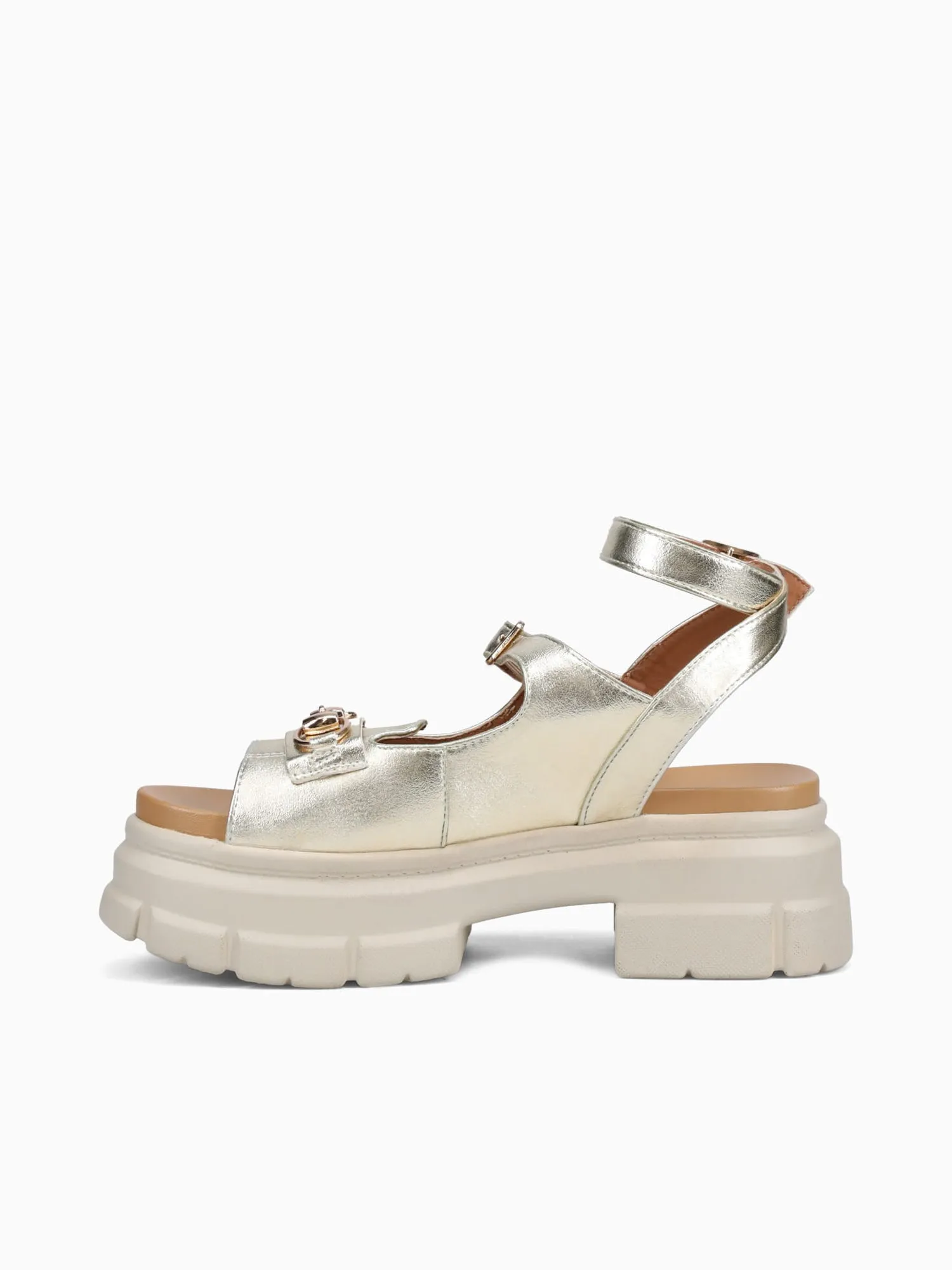 Felicia Gold Double E Wide Shoes Casual