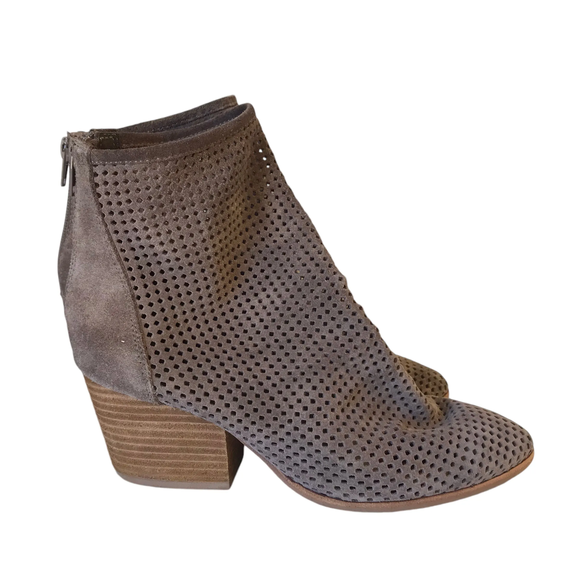 High Stiletto Heels Boots Ankle Heels By Jeffery Campbell In Taupe, Size:6