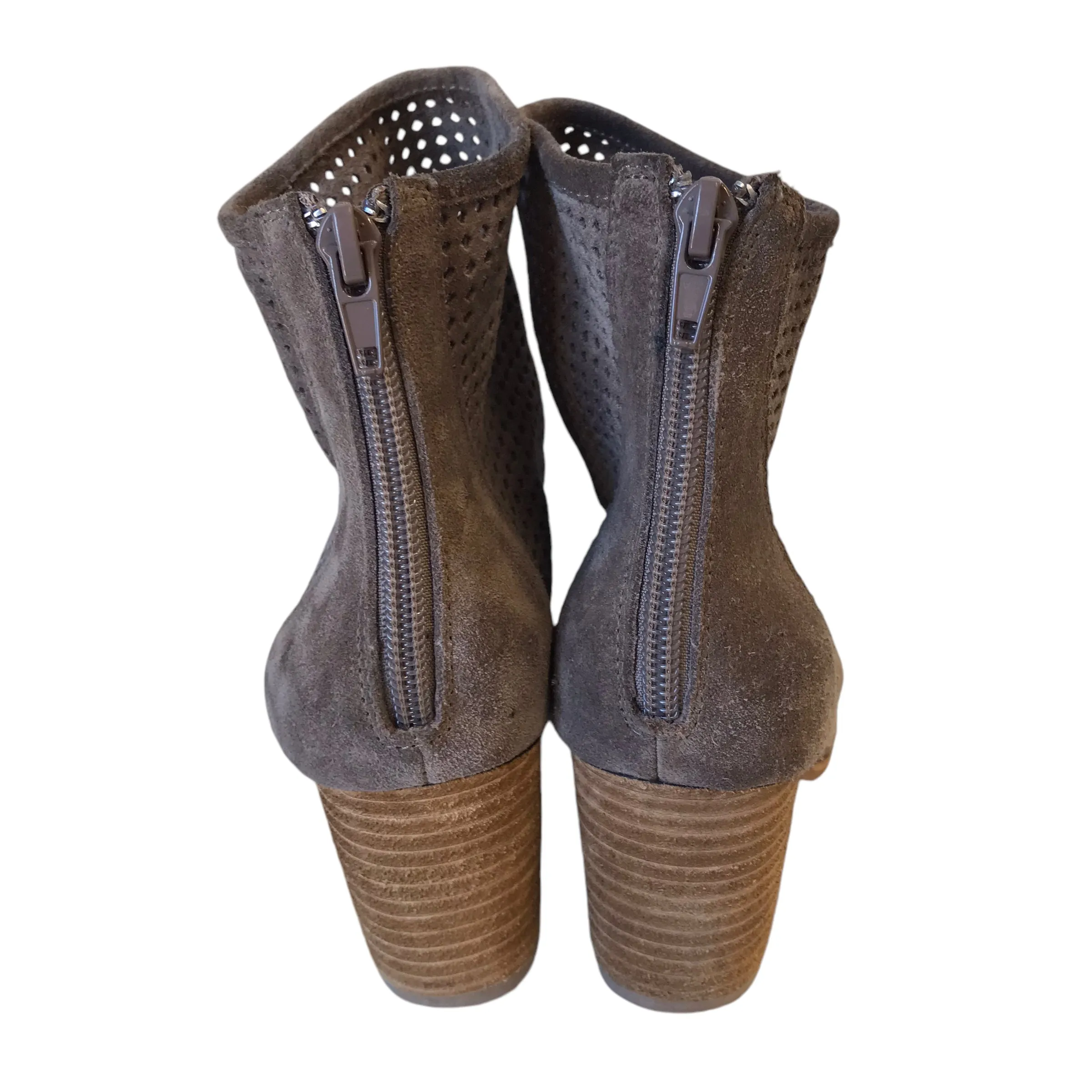 Boots Ankle Heels By Jeffery Campbell In Taupe, Size:6 High Heels Lace Up