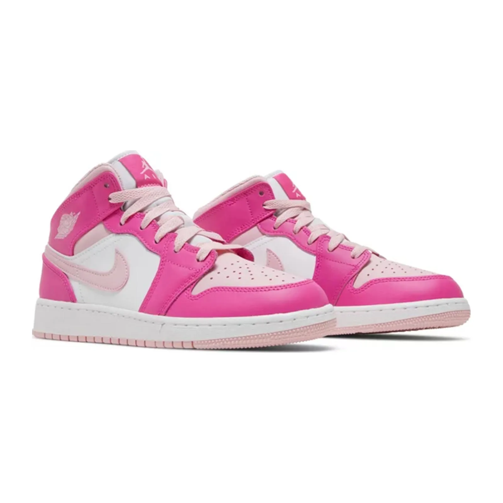 Casual Shoes Wear With Chinos Air Jordan 1 Mid (GS), Fierce Pink