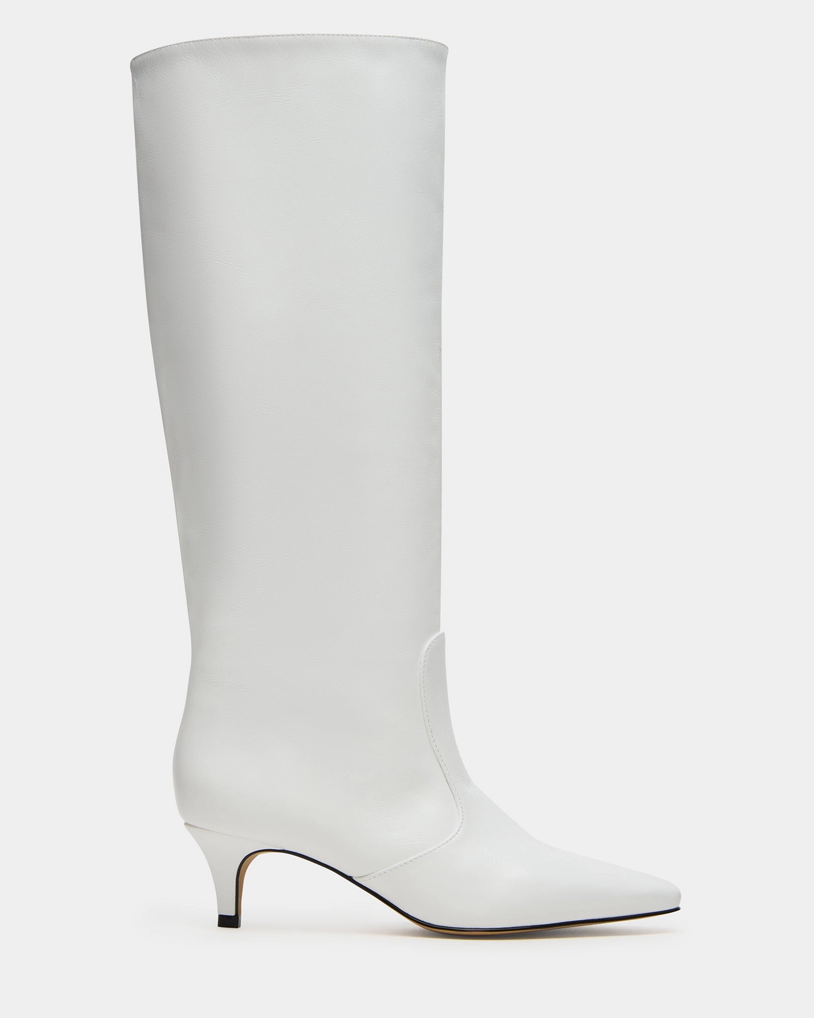 High Knee Boots Dress LANDER WHITE LEATHER