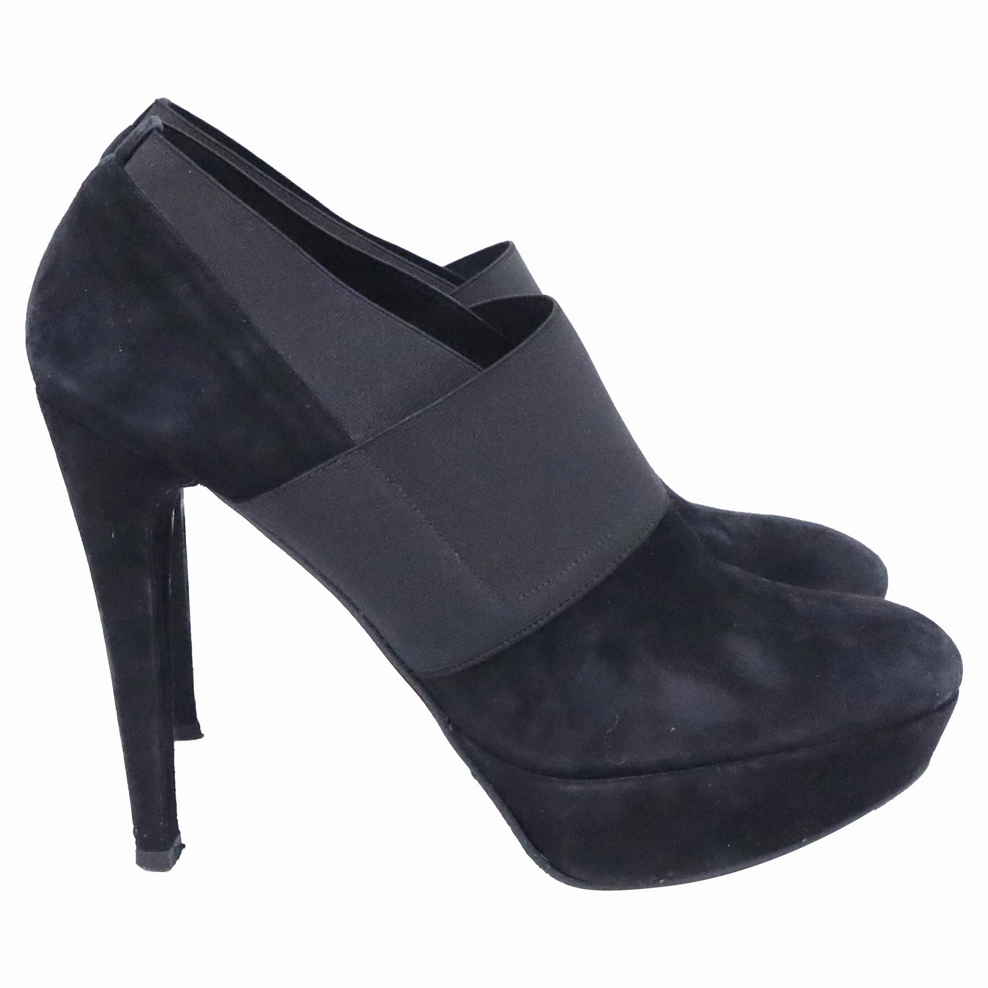 Irish Setter Marshall Boots Stuart Weitzman Kilgore Elastic Strap Platform Ankle Boots in Black Suede