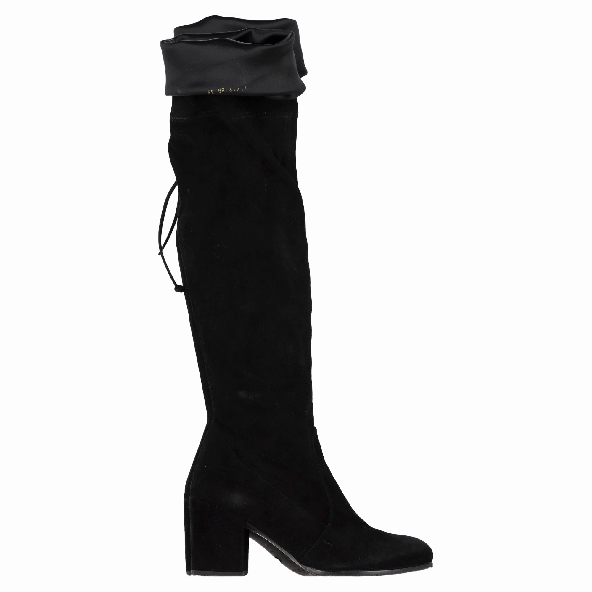 Boots With Denim Stuart Weitzman Knee High Boots in Black Suede