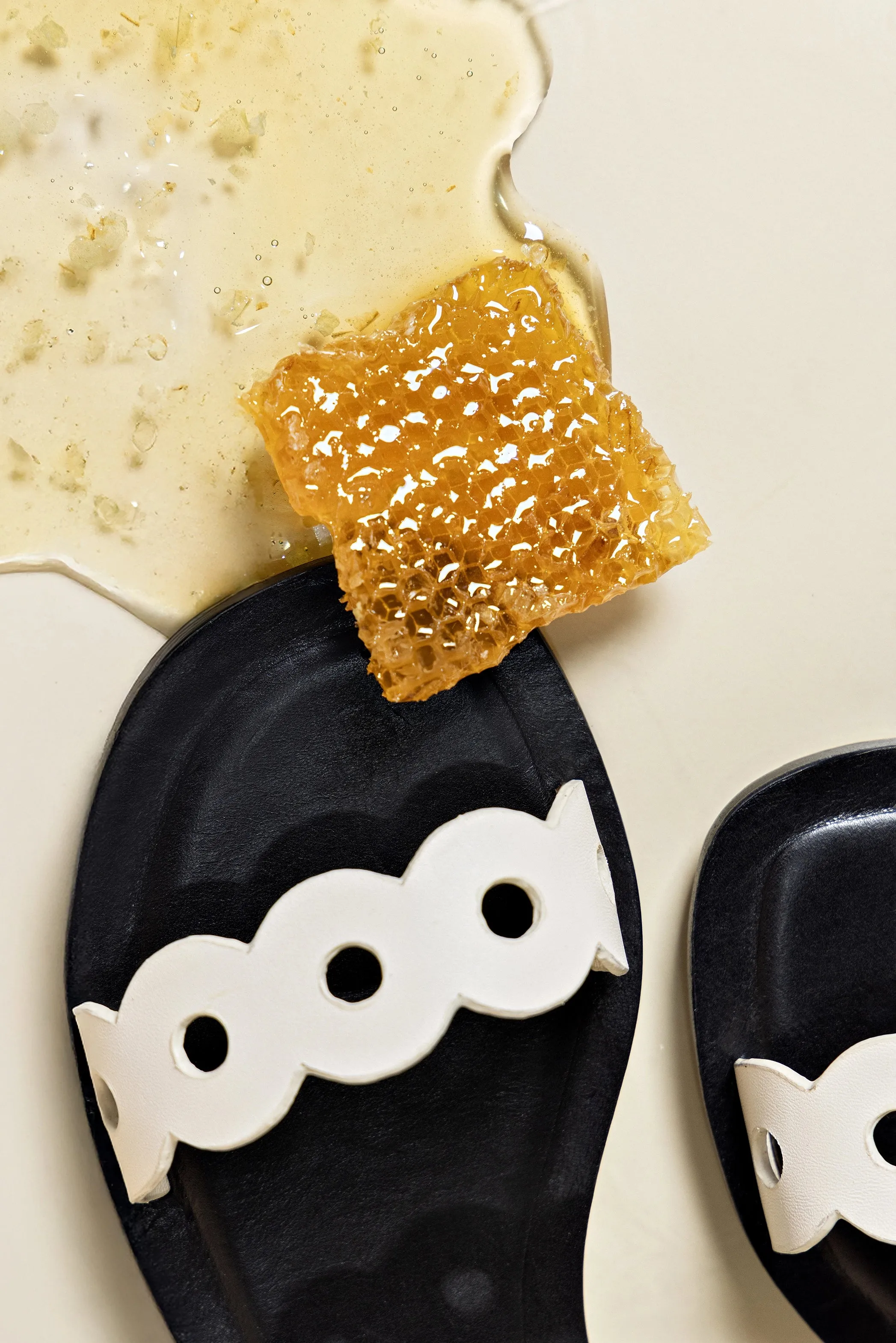 Florence Flat Mule In Ivory Leather Comfortable Breathable Slip On Arch Support Non-slip Casual Shoes