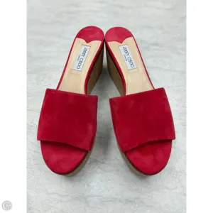 Shoes Luxury Designer By Jimmy Choo In Red, Size: 12 1950s Casual Shoes