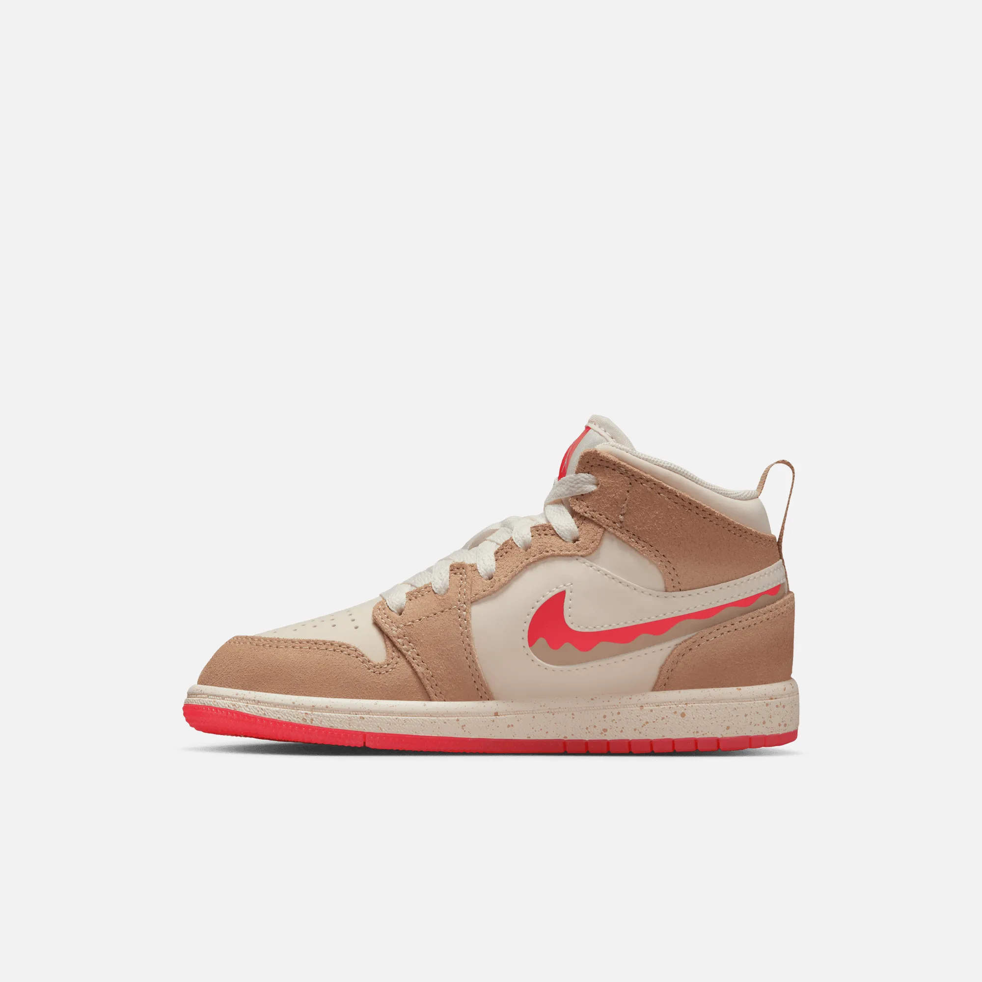 Air Jordan Kids' 1 Mid SE Peanut Butter & Jelly (PS) Bally Casual Shoes