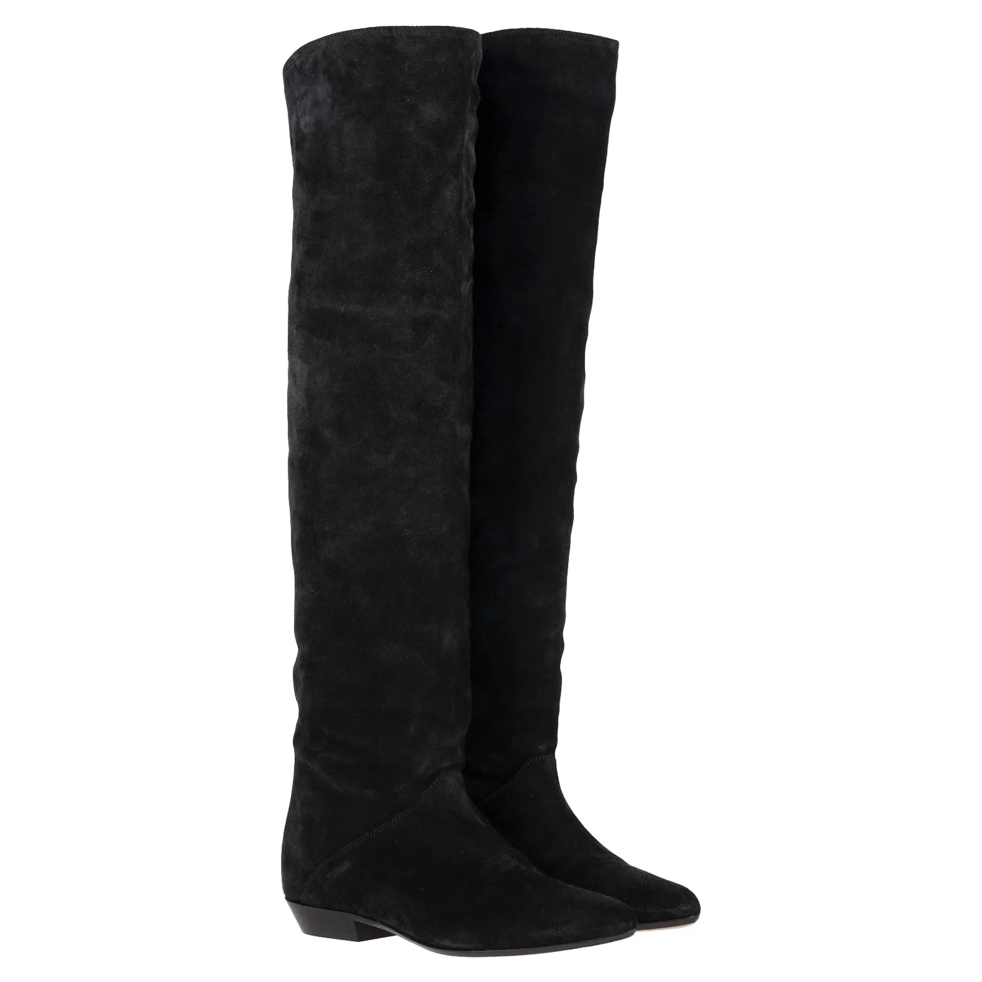 Isabel Marant Seelys Knee-High Boots in Black Suede Boots Blackjacks
