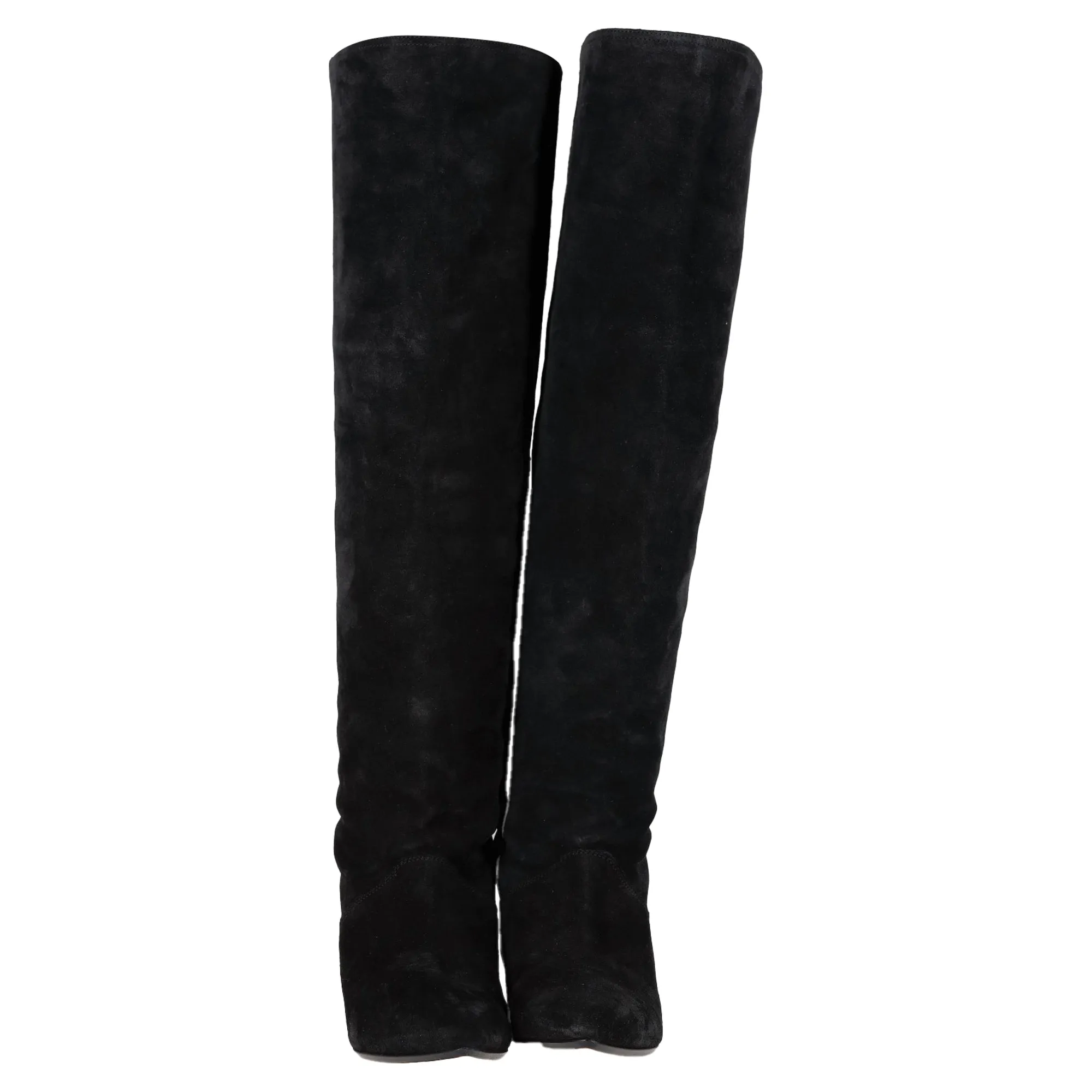 Isabel Marant Seelys Knee-High Boots in Black Suede Steel Toe Boots Vs Composite
