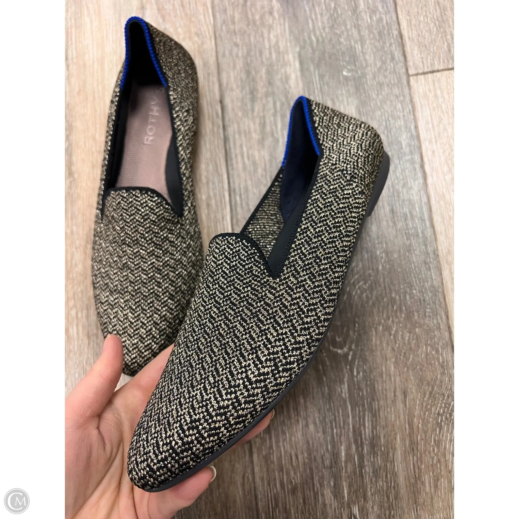 Daily Wear Casual Shoes Shoes Flats By Rothys In Gold, Size: 7