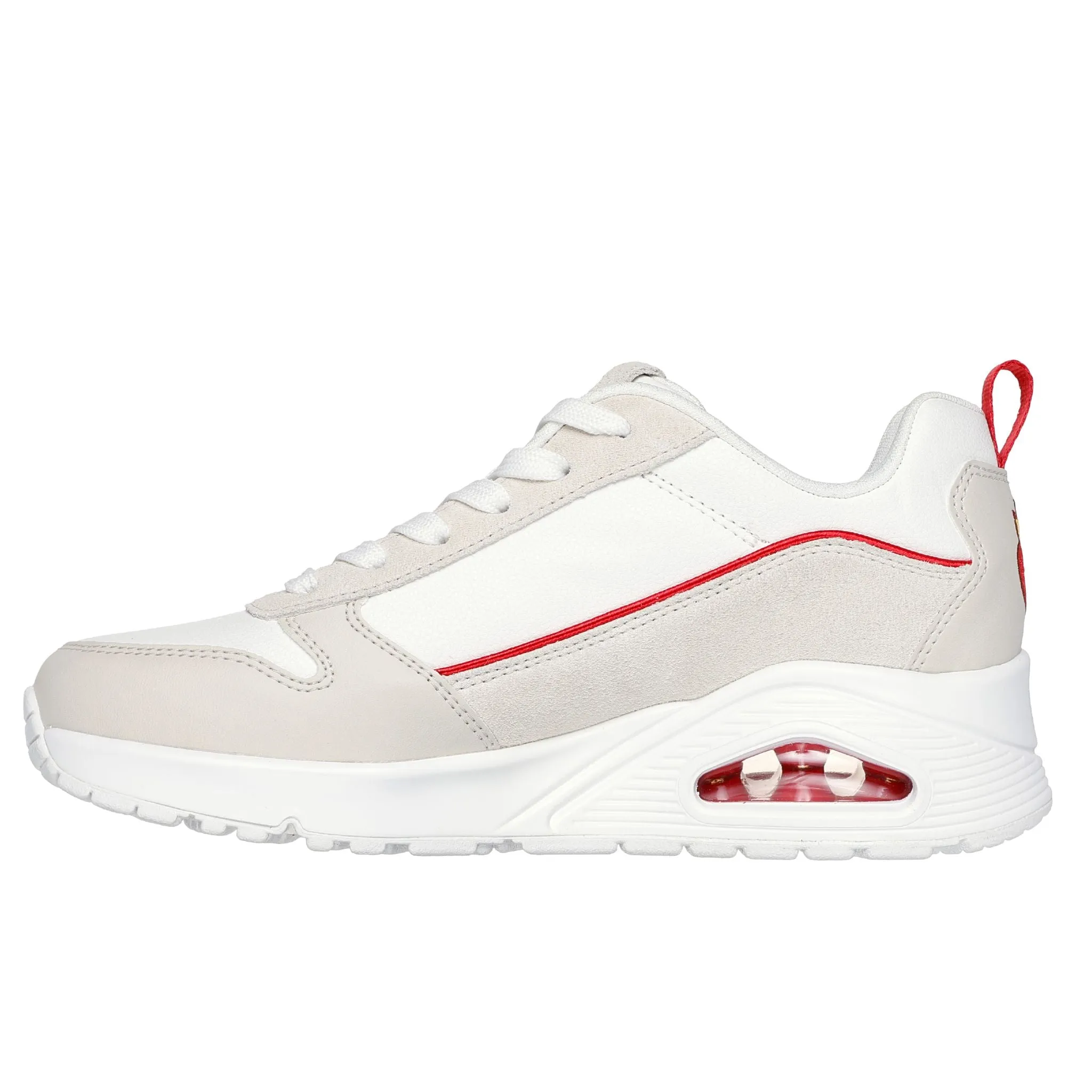 Skechers Women's 177949 UNO Ricardo Cavolo Flaming Love White Natural Casual Shoes Casual Shoes On Sale Online