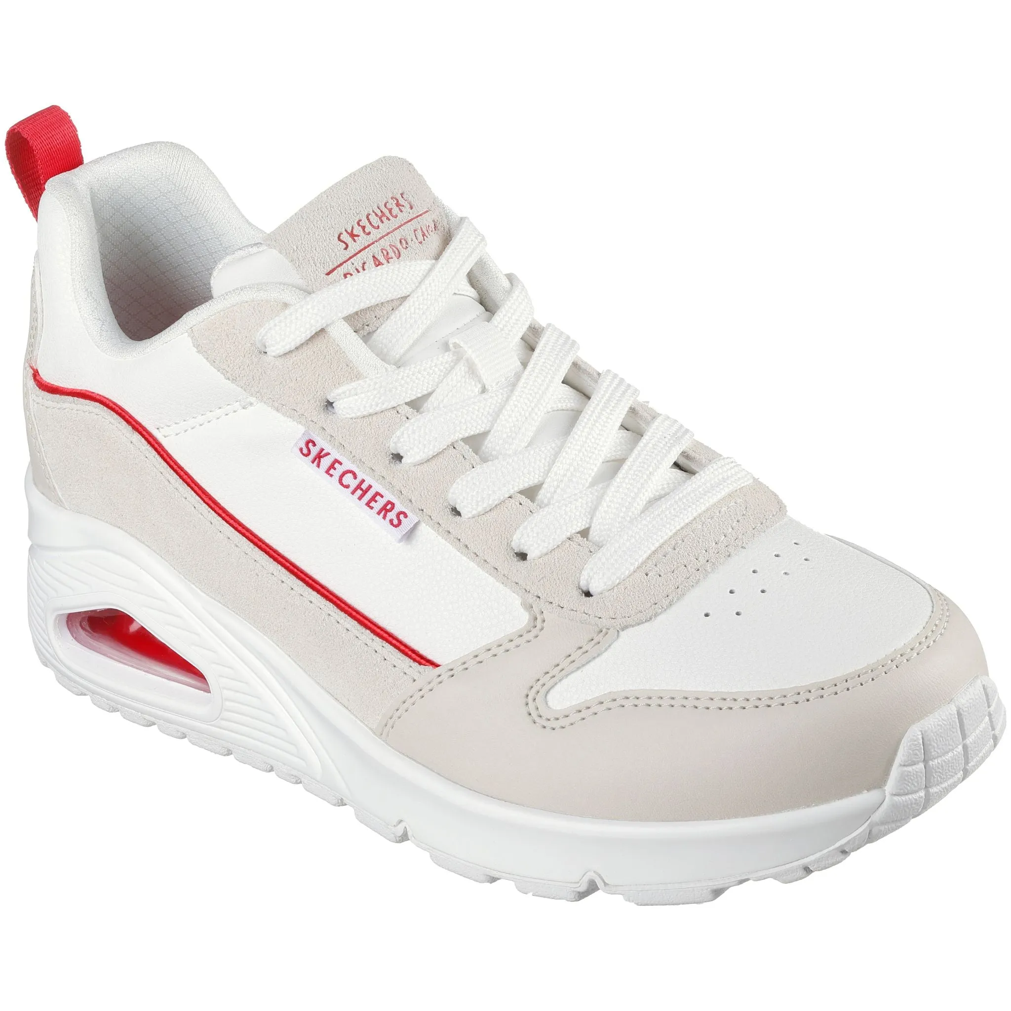 Skechers Women's 177949 UNO Ricardo Cavolo Flaming Love White Natural Casual Shoes Casual Dress Shoes Dillards