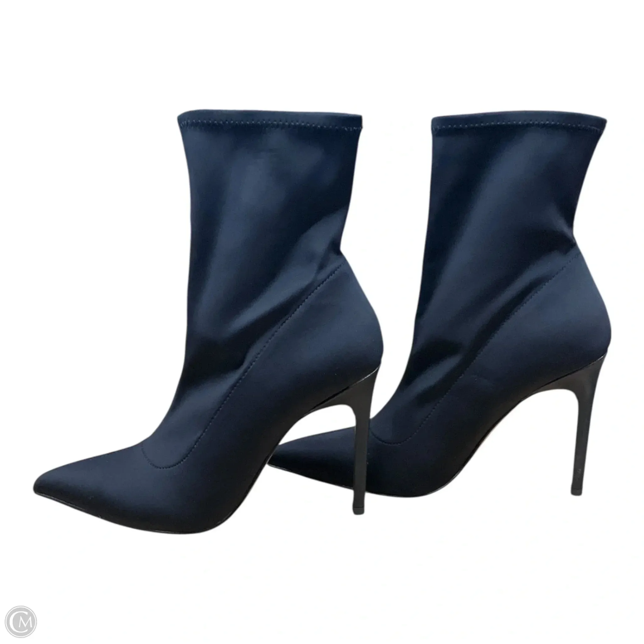 Boots Ankle Heels By Express In Black, Size: 9 Tall Leather Boots