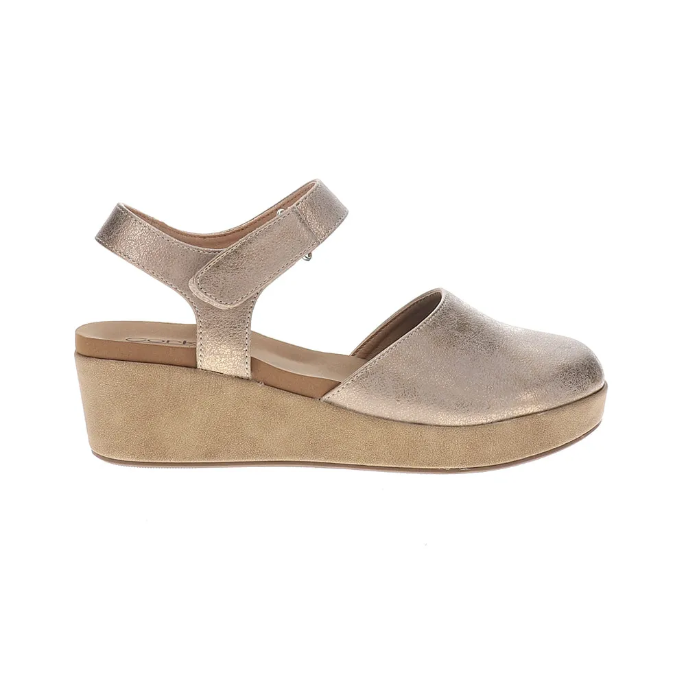 Business Casual Shoes For Walking All Day All In Closed Toe Metallic Wedge Sandals