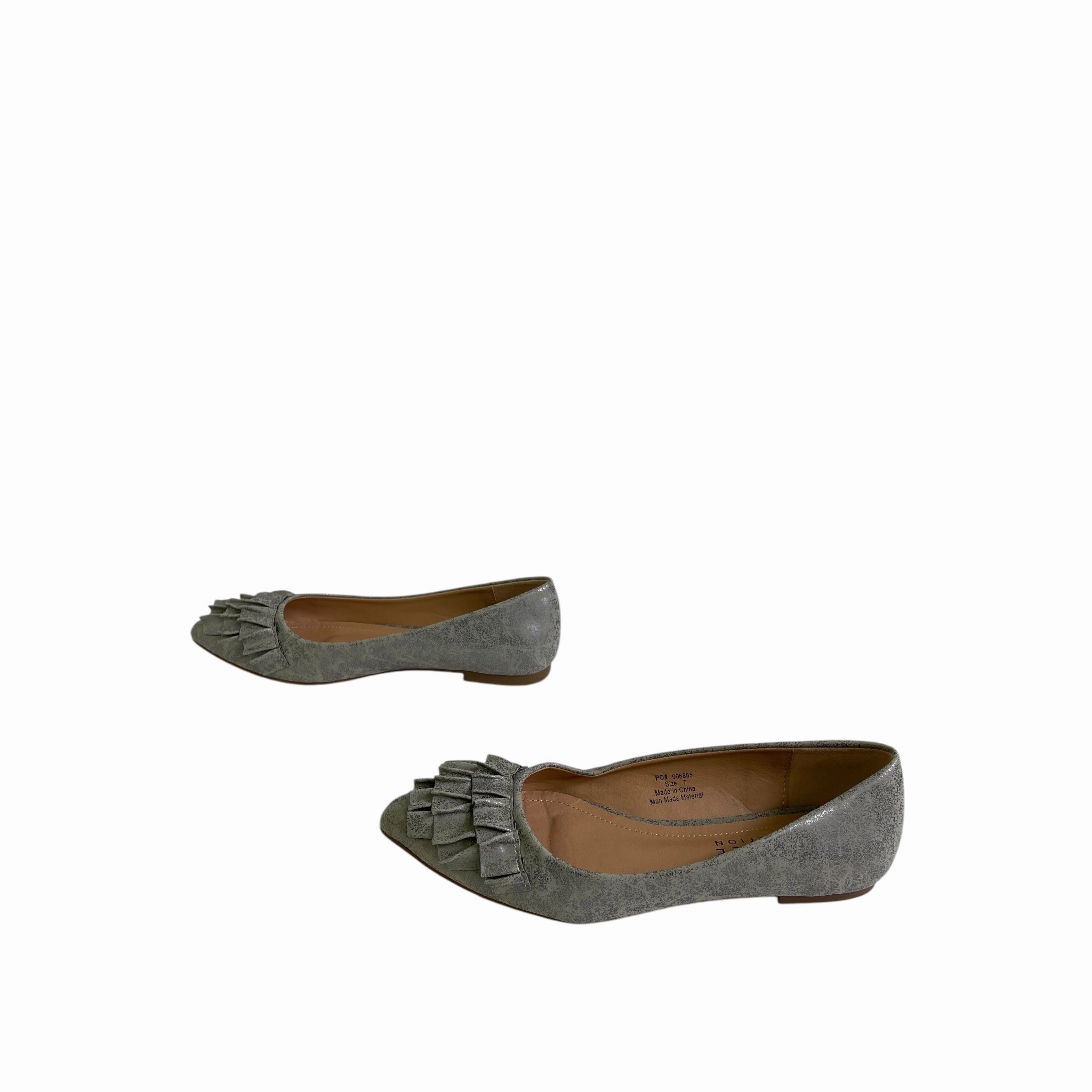 Sparkle Flat Shoes Shoes Flats By Journee In Silver, Size:7