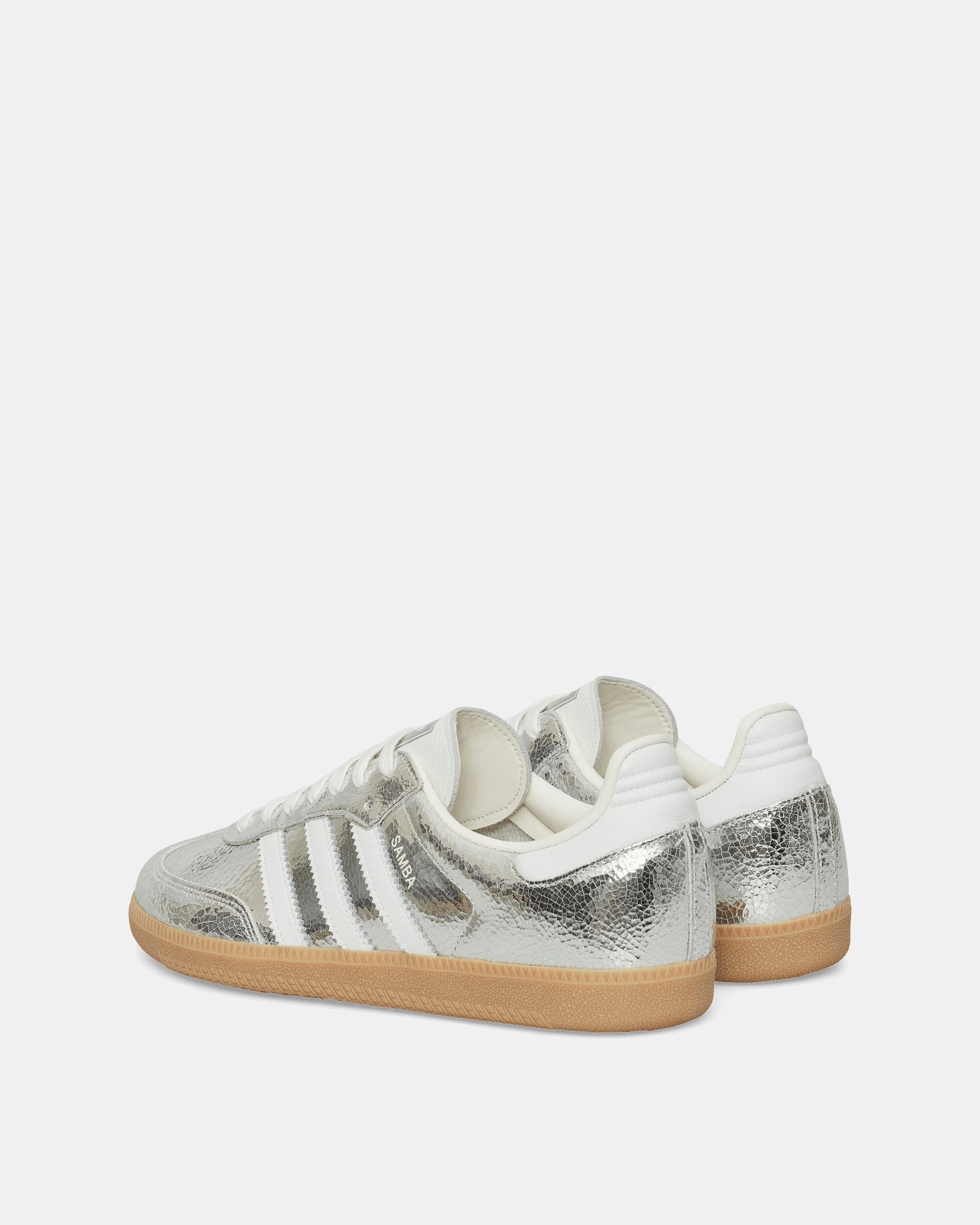 Sporty Business Casual Shoes Women's Samba OG Sneakers Silver Metallic / Cloud White