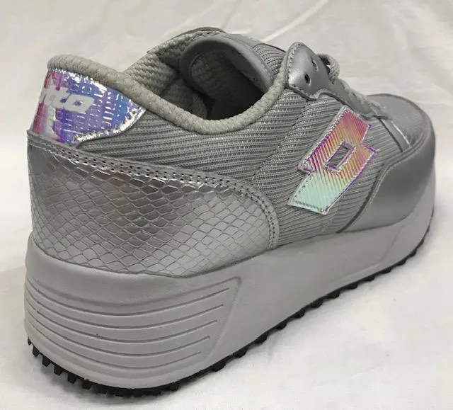 Lotto scarpa sneakers da donna Record Edge T0076 argento Lavins Curb Sneakers
