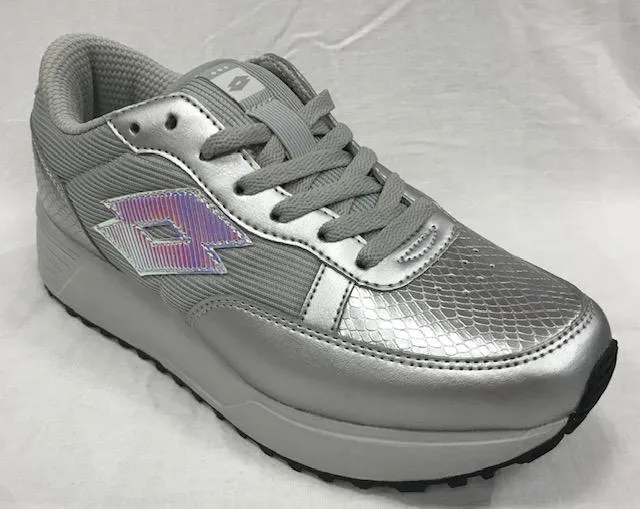 Lotto scarpa sneakers da donna Record Edge T0076 argento Dolphins Sneakers
