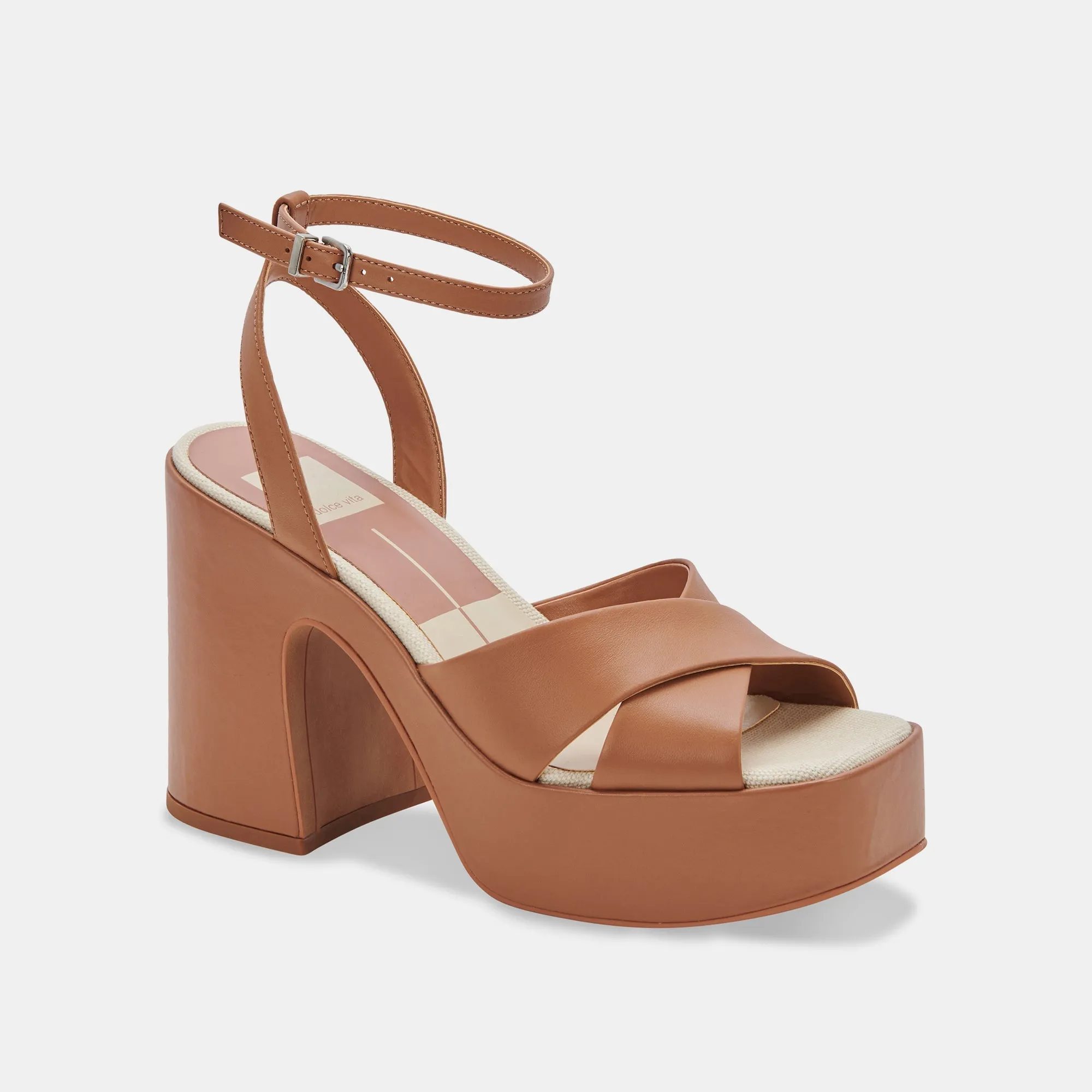 WESSI HEELS CARAMEL LEATHER - re:vita Most Comfortable Heels