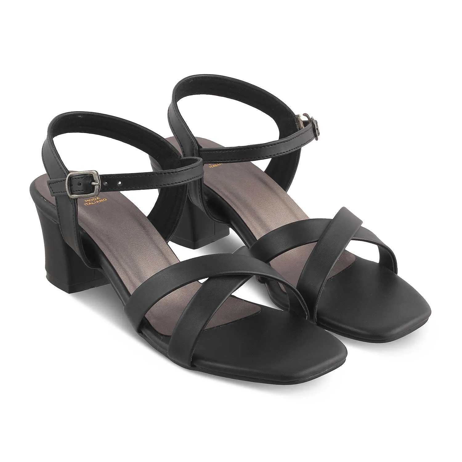St Vincent Sandals The Roche Black Women's Dress Block Heel Sandals Tresmode
