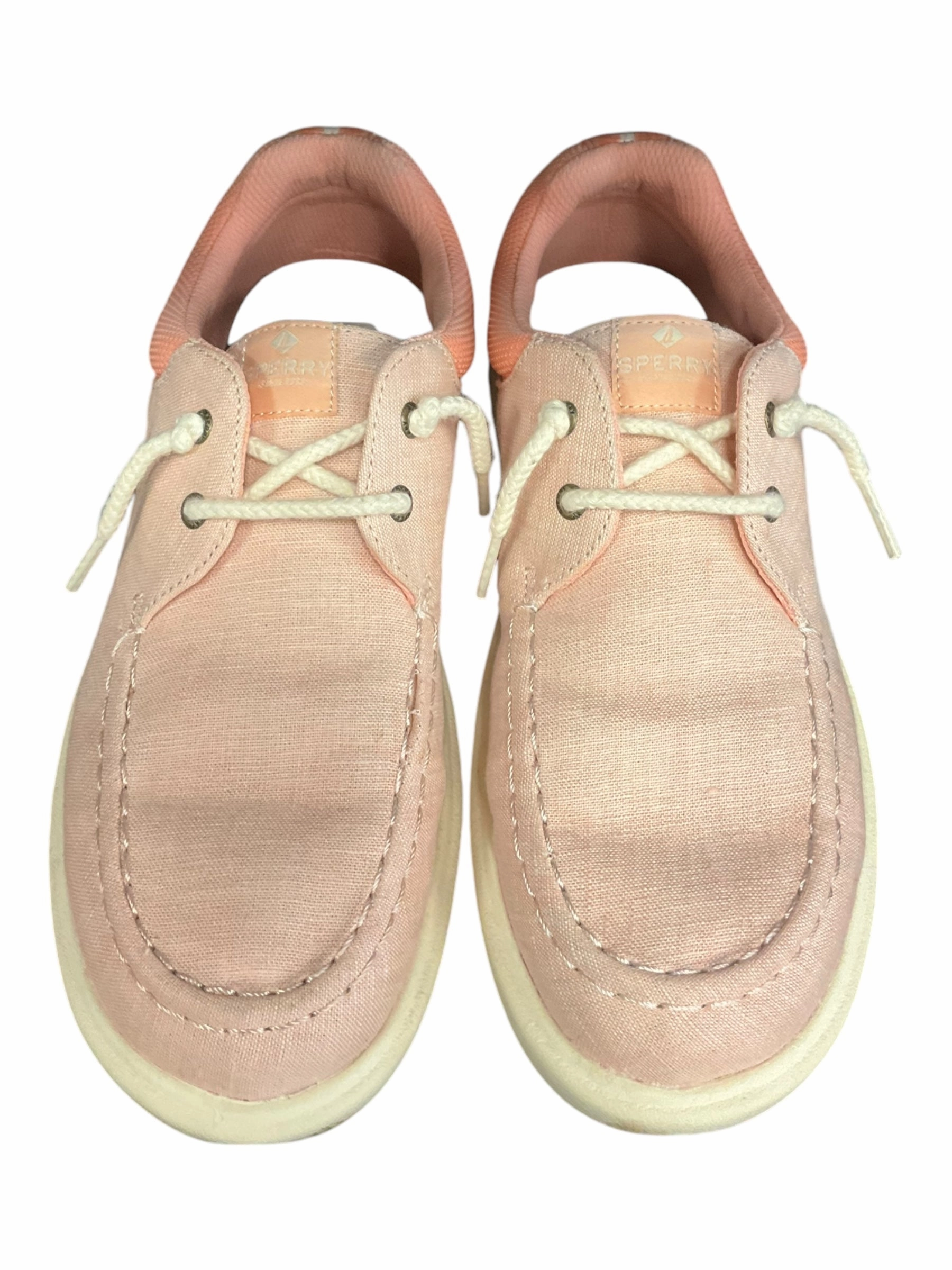 Flat Sole Derby Shoes Shoes Flats By Sperry In Coral, Size: 8