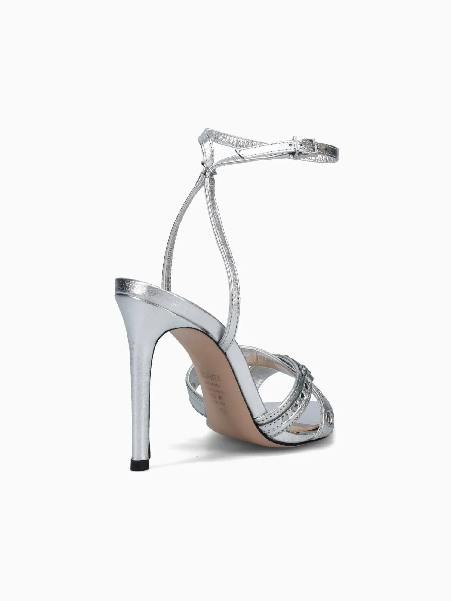 Salma Silver Leather Casual Shoes White