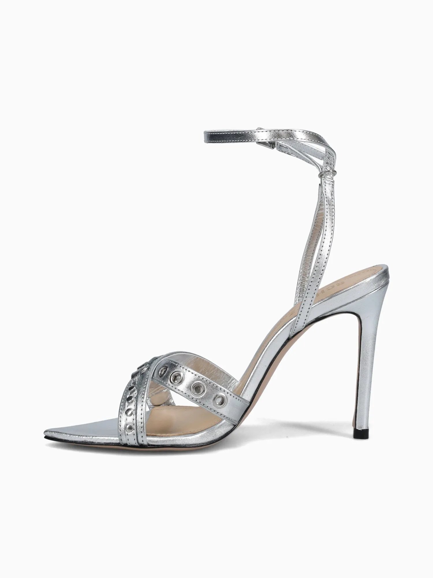 Casual Sneaker Shoe Salma Silver Leather