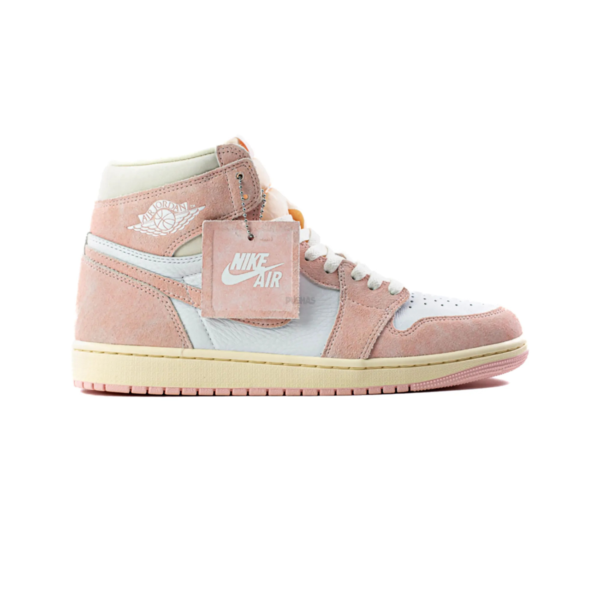 Air Jordan 1 Retro High OG 'Washed Pink' Women's (2023) Round Toe Sneakers