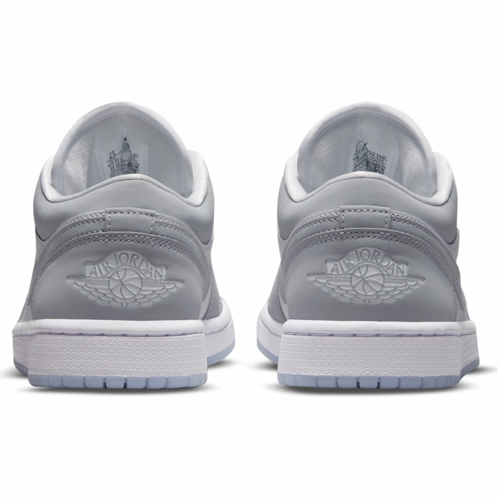 Women's Air Jordan 1 Low 'White Wolf Grey' Oofos Sneakers