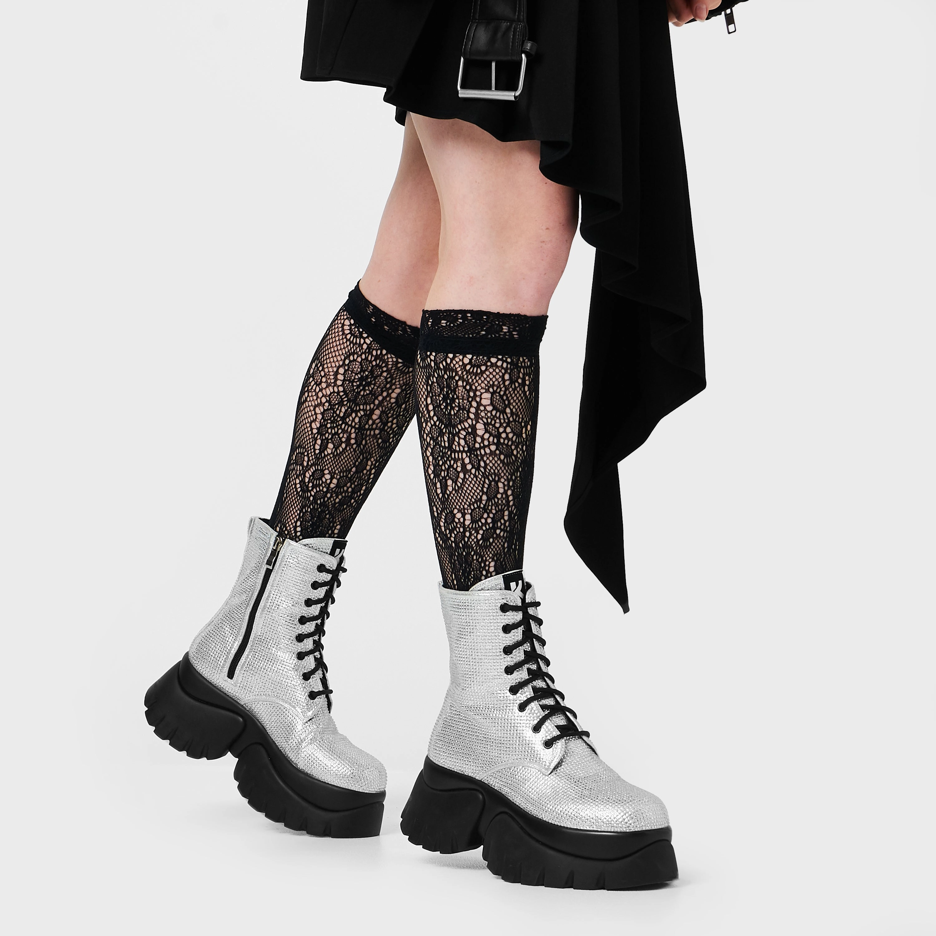 Girls Boots Size 2 Vampire Skin Platform Glittering Boots