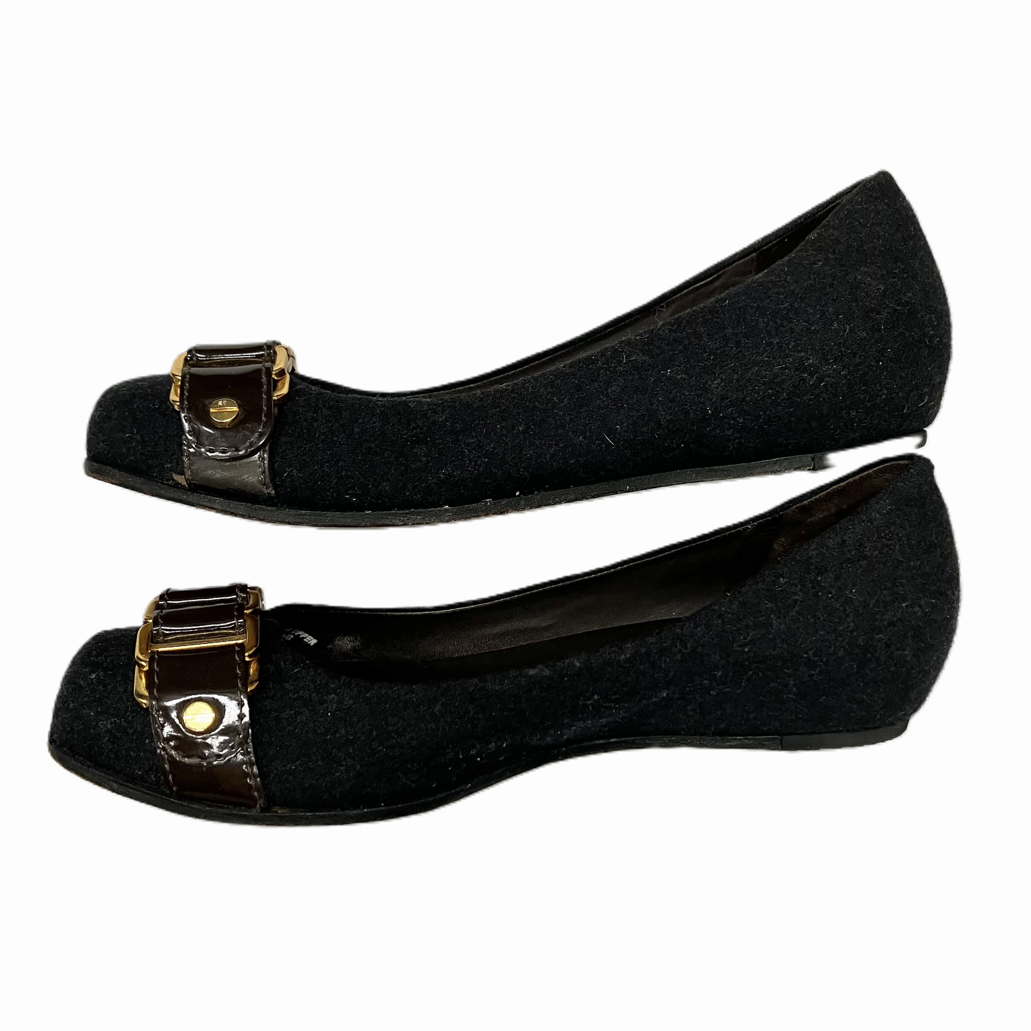 Shoes Designer By Tory Burch In Black & Gold, Size: 9 Shoes Casual Shoes