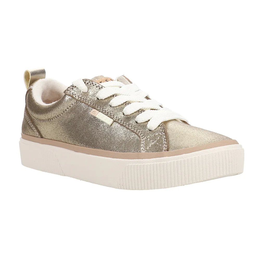 Lay Day Dawn Metallic Lace Up Sneakers Casual Minimalist Shoes