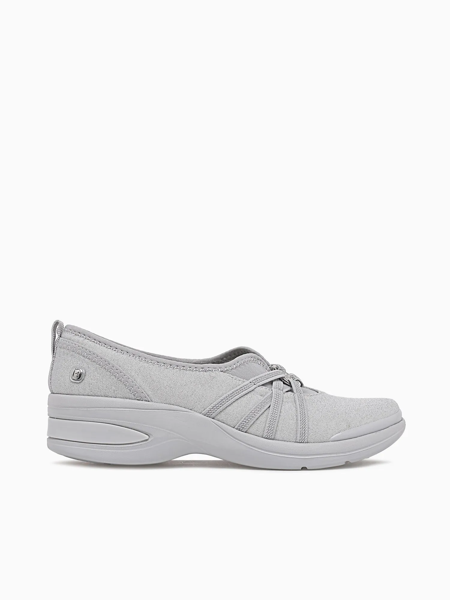 Sporty Business Casual Shoes Rosie Silver Fabric