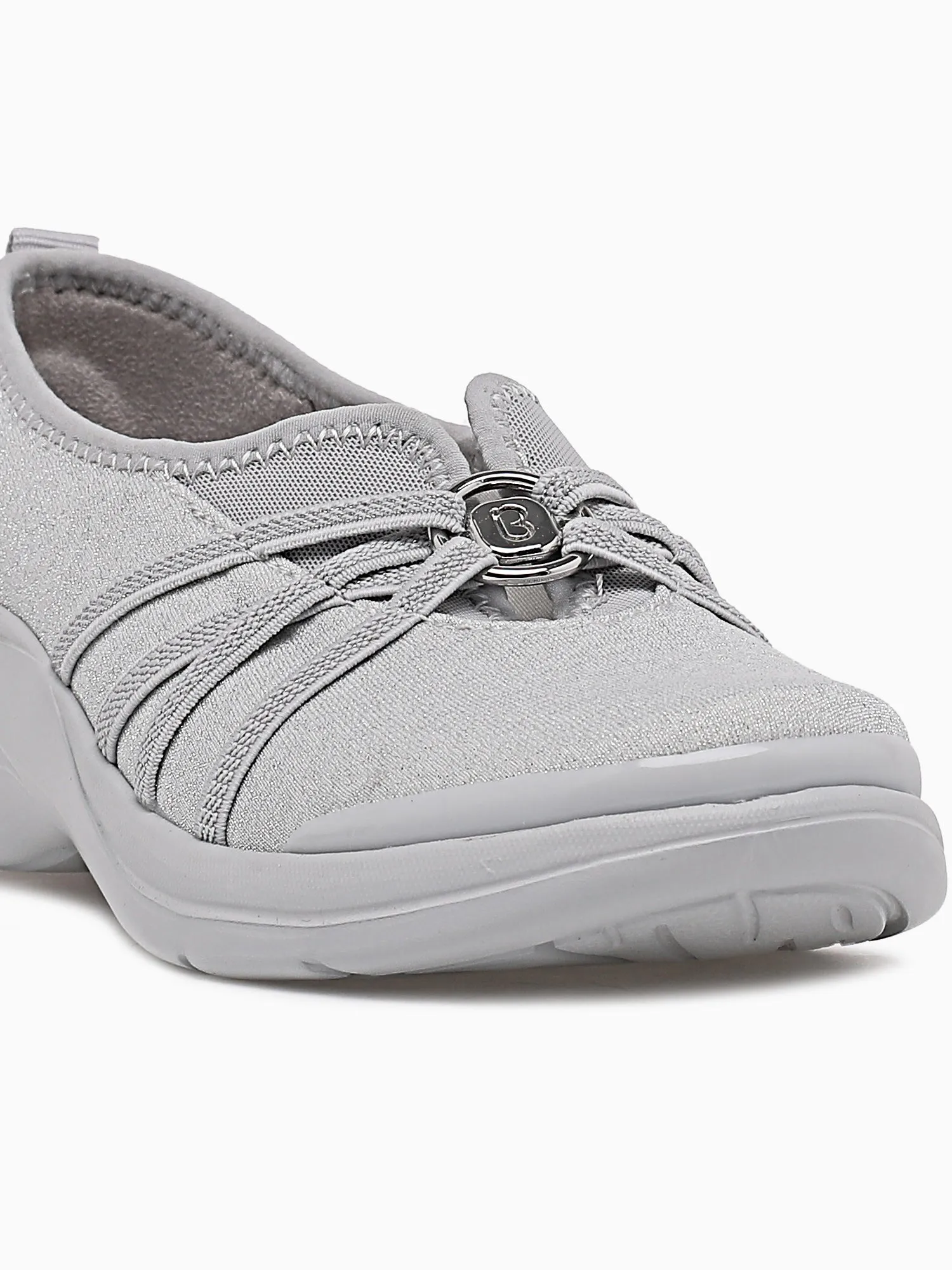 Rosie Silver Fabric Anvil Casual Skate Shoe