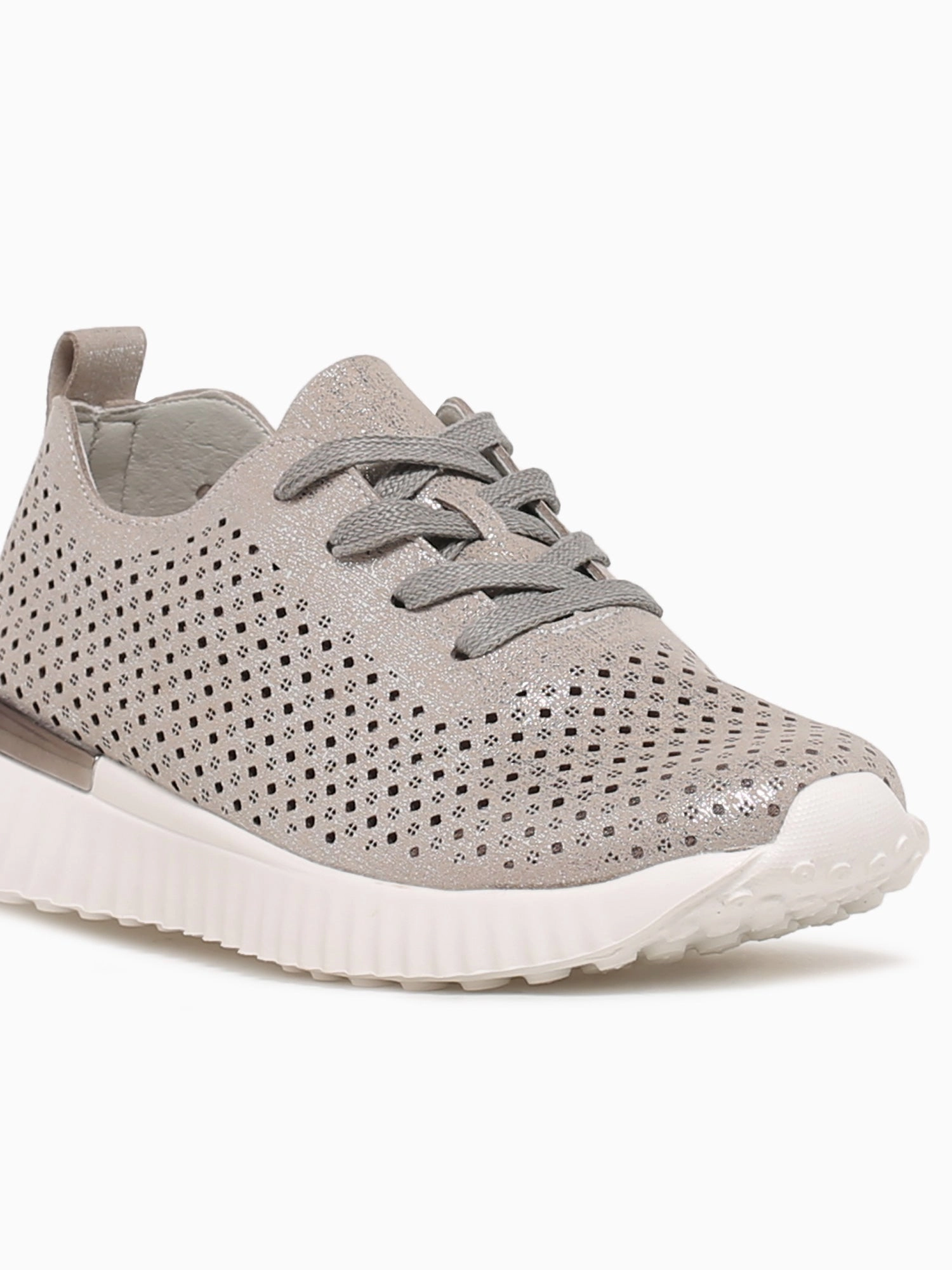 Professional Casual Shoes Aryna Silver Metallic