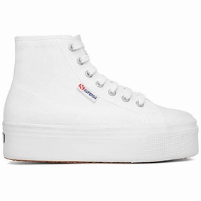 Different Ways To Tie Sneakers Superga scarpa sneakers alta da donna con zeppa 2705 Hi Top S3111MW 901 bianco