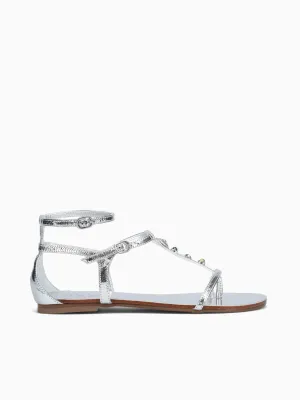 Khenan Silver Metal Bala Casual Shoes Wear With Leggings