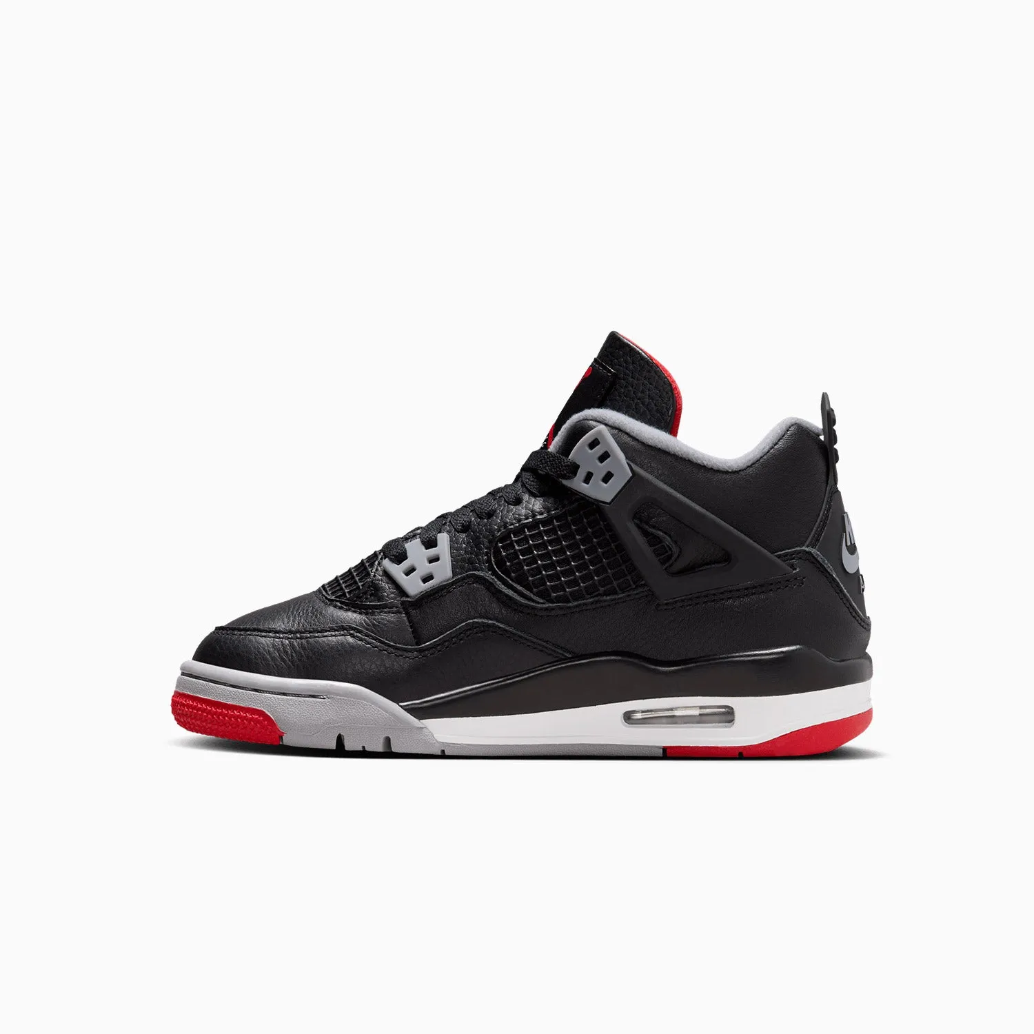 White Hoka Sneakers Kid's Air Jordan 4 Retro "Bred Reimagined" Grade School